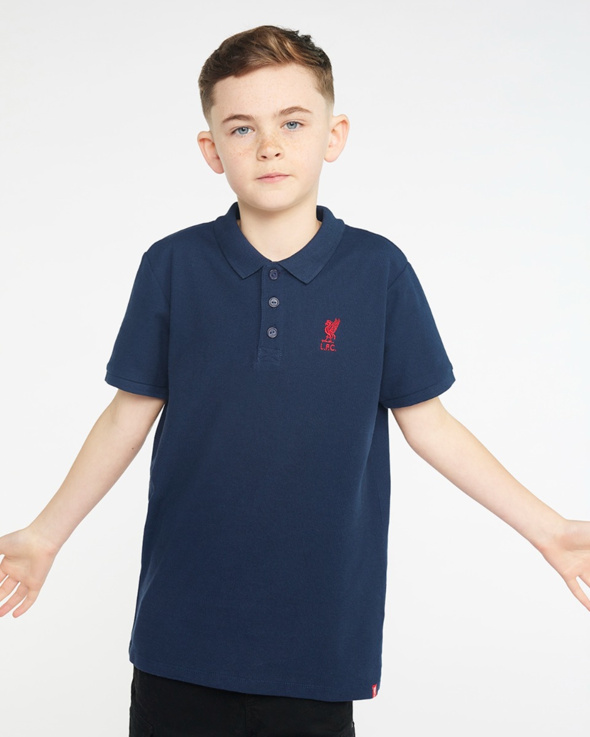LFC Junior Kurzarm-Poloshirt, marineblau - Image 1