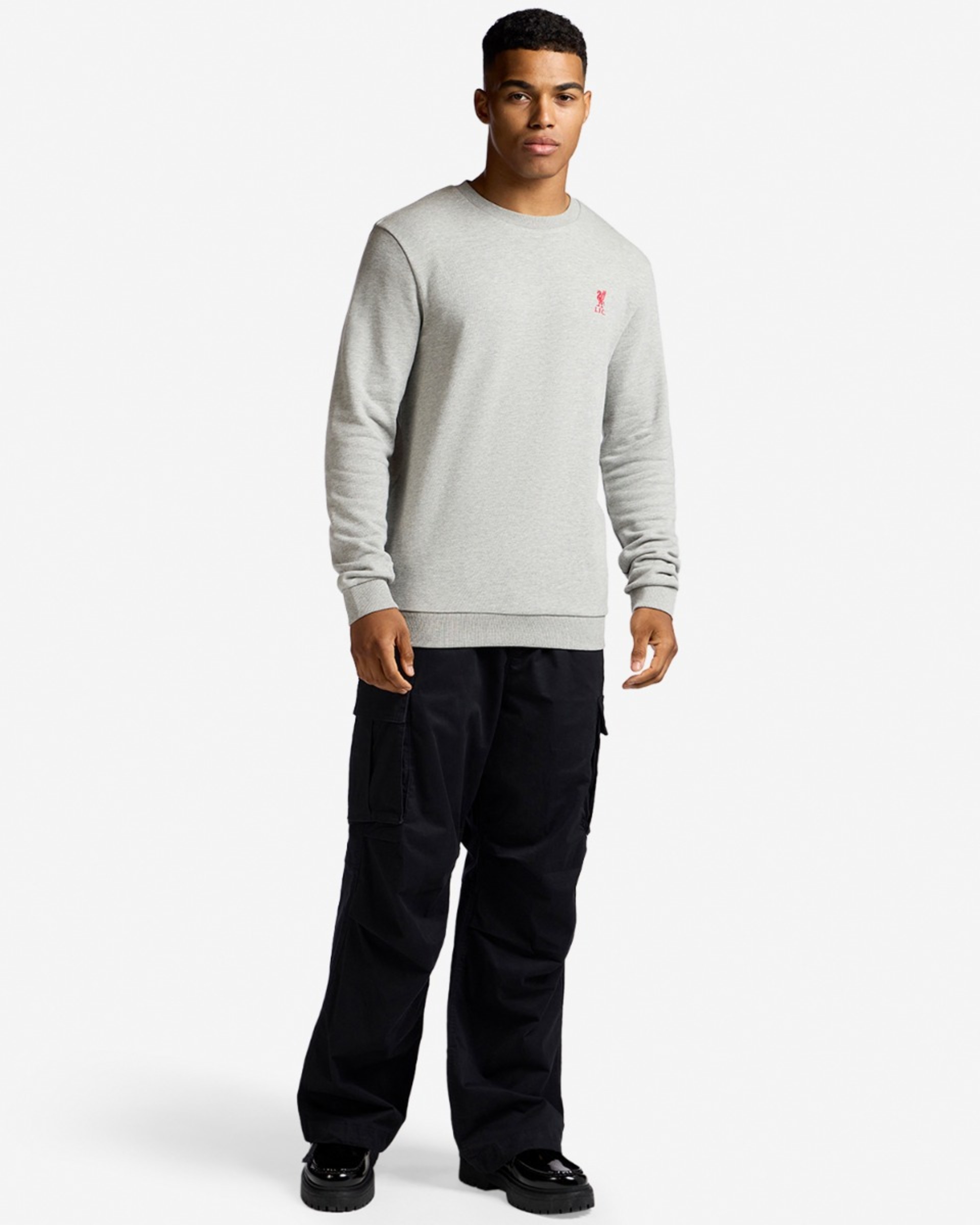 Sweatshirt gris chiné à col rond LFC - Image 3
