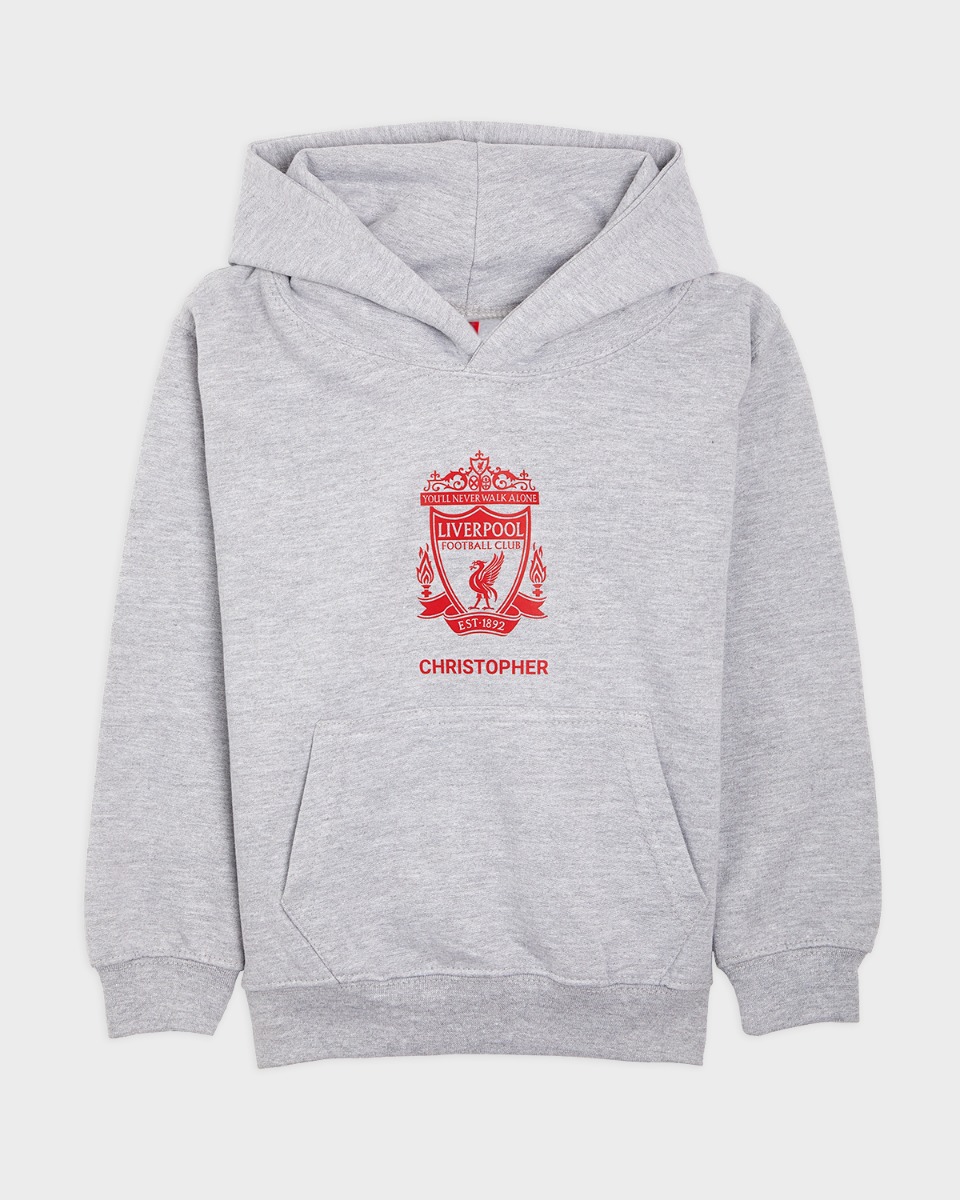 LFC Junior Red Crest personifierad grå huvtröja - Image 2