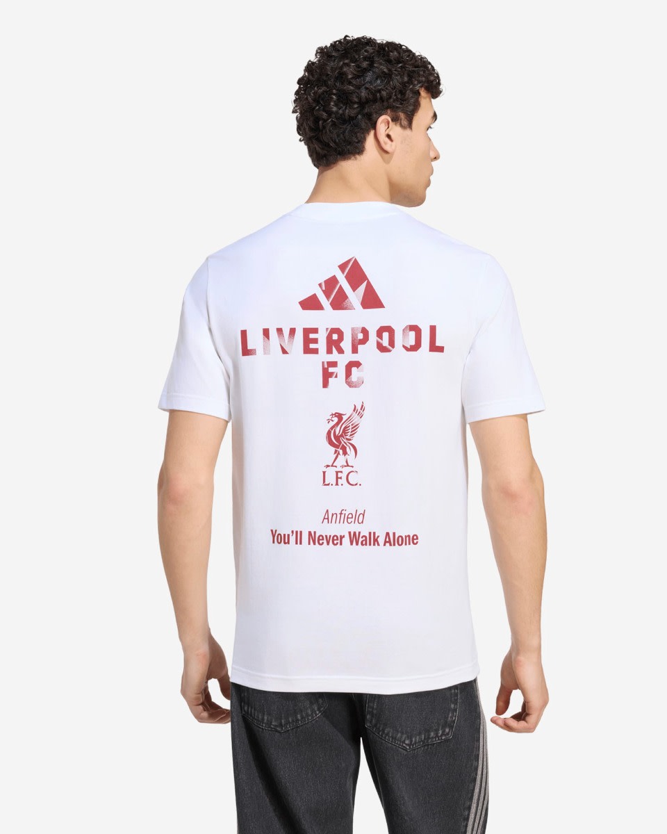 LFC adidas Mens 26/27 Stadium Graphic Tee White - Image 1