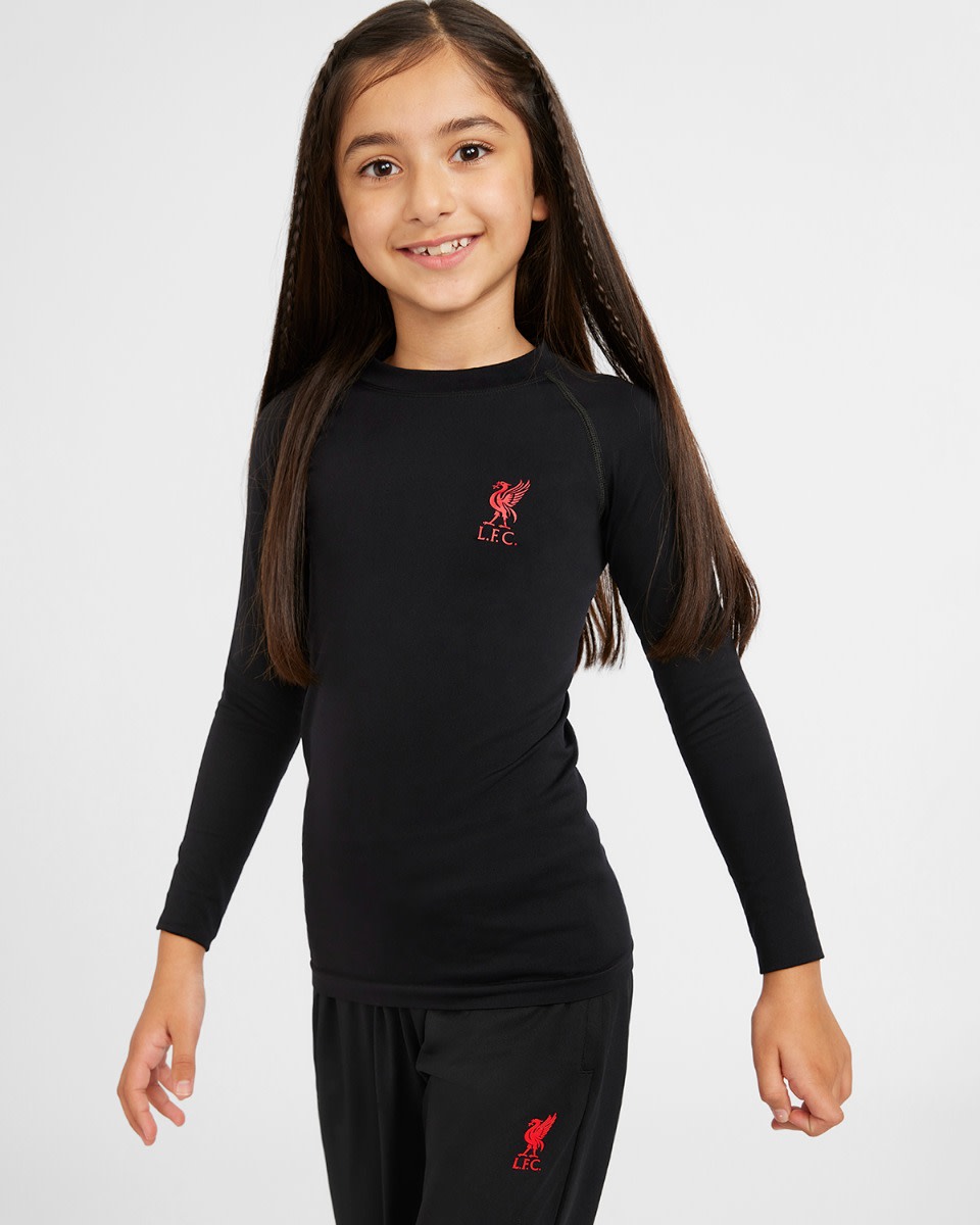LFC Junior Long Sleeve Seamless Tee Black - Image 1