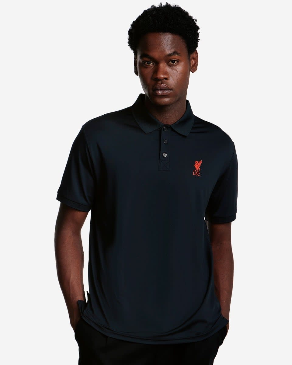 LFC Mens Poly Polo Tee Black - Image 1