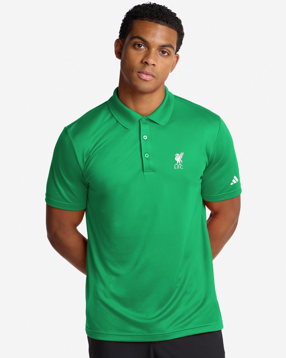LFC adidas Adults Core Performance Golf Polo Shirt Primegreen Green - Image 1