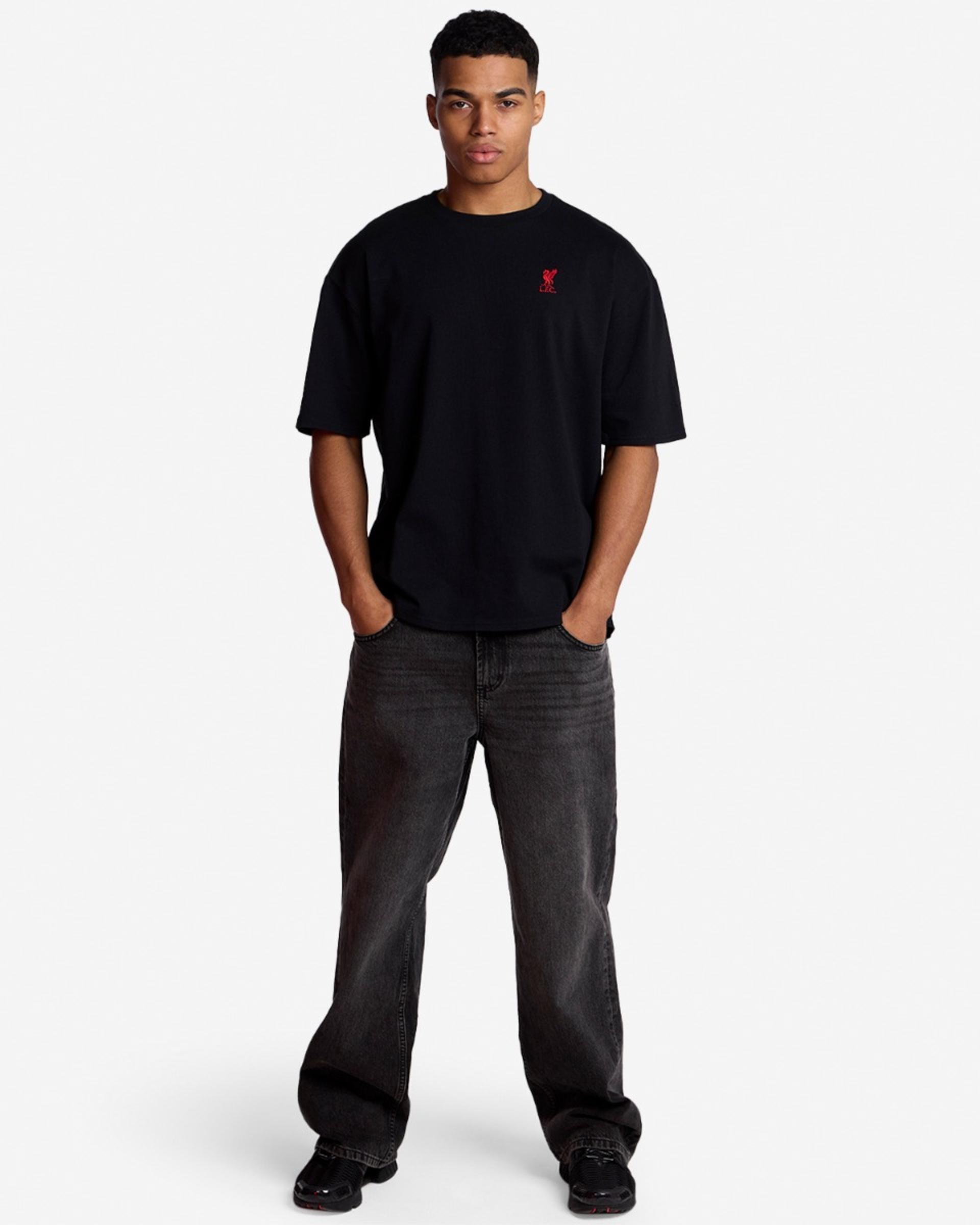 LFC Herre Liverbird Emblem Oversized Tee Sort - Image 4