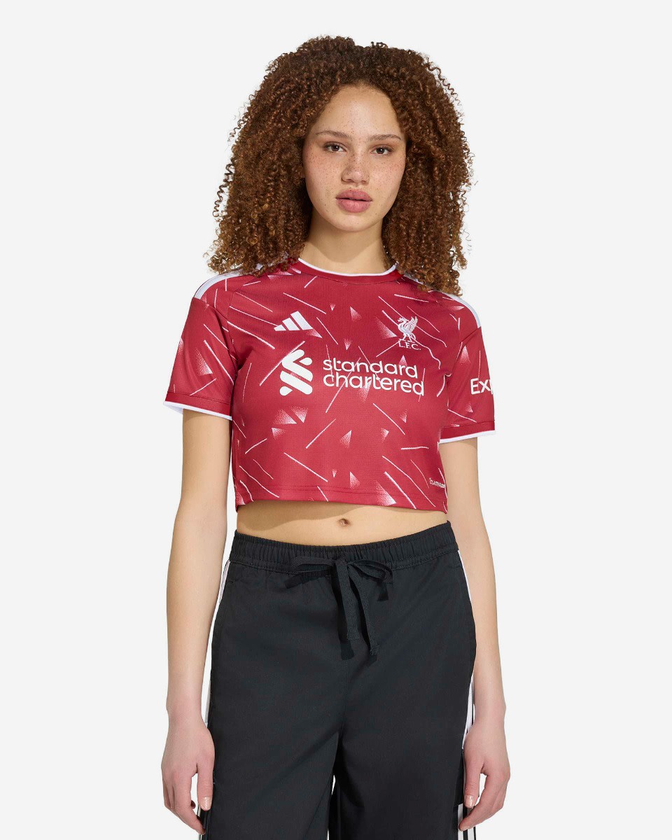 LFC adidas 26/27 Home Cropped Jersey for kvinner - Image 1