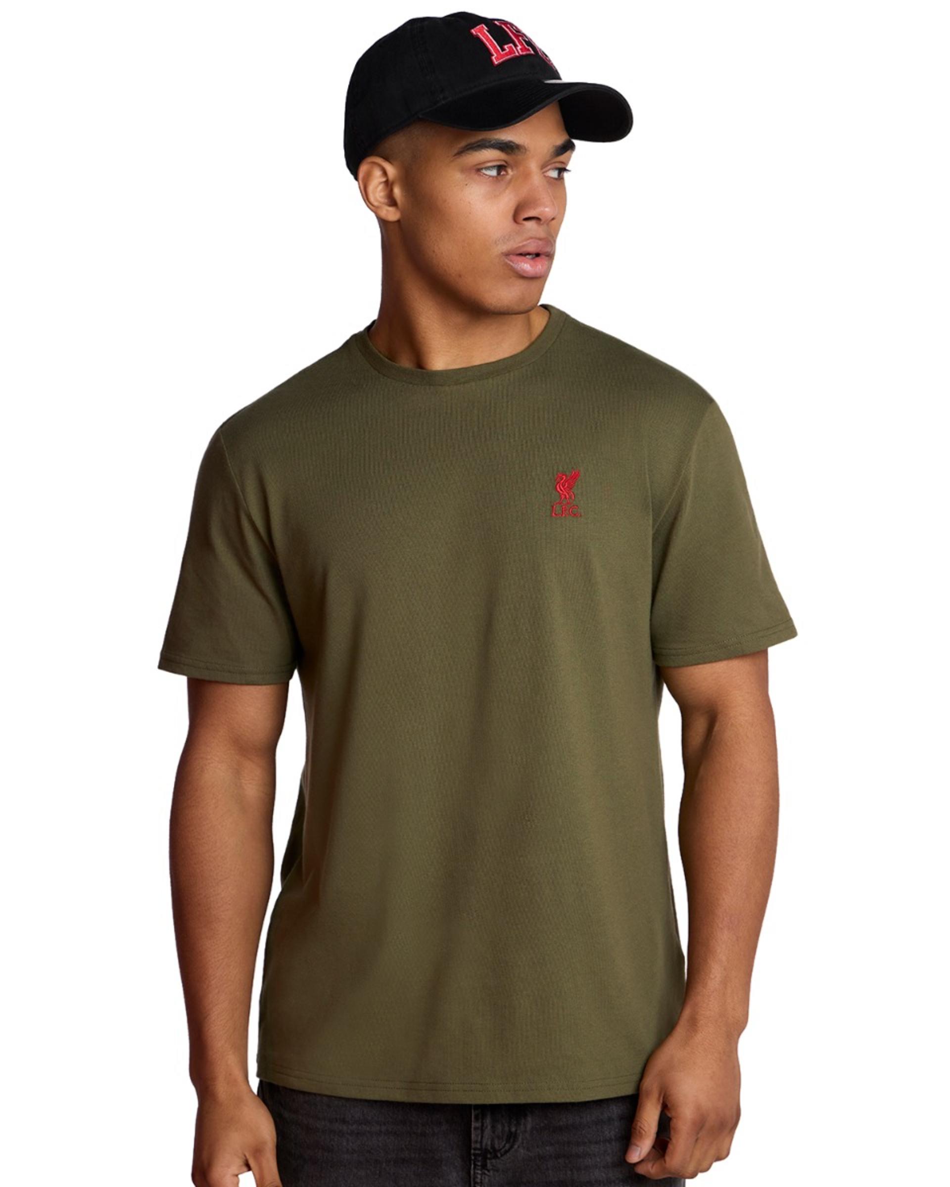 LFC Herre Liverbird Emblem Tee Khaki - Image 1