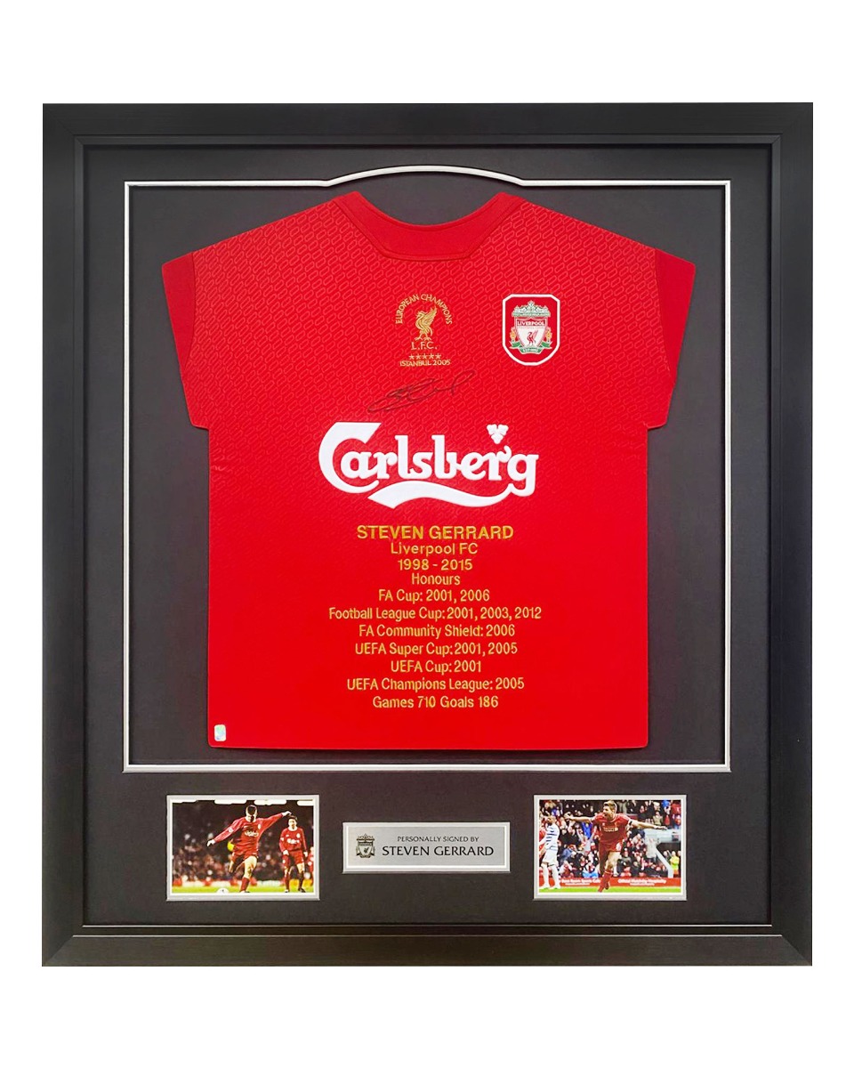 LFC Gerrard Honours Framed Shirt - Image 1