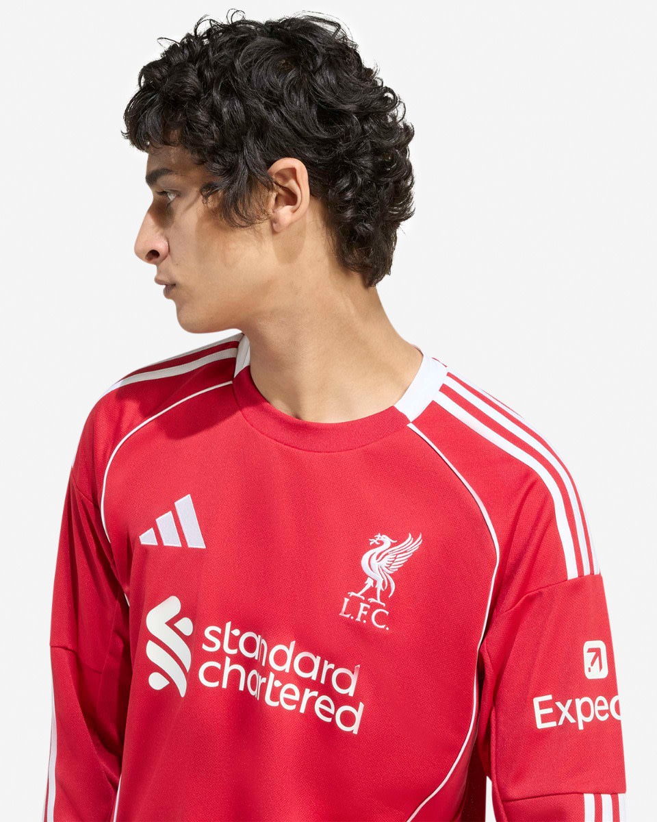 LFC adidas Mens 25/26 Home Long Sleeve Jersey - Image 4