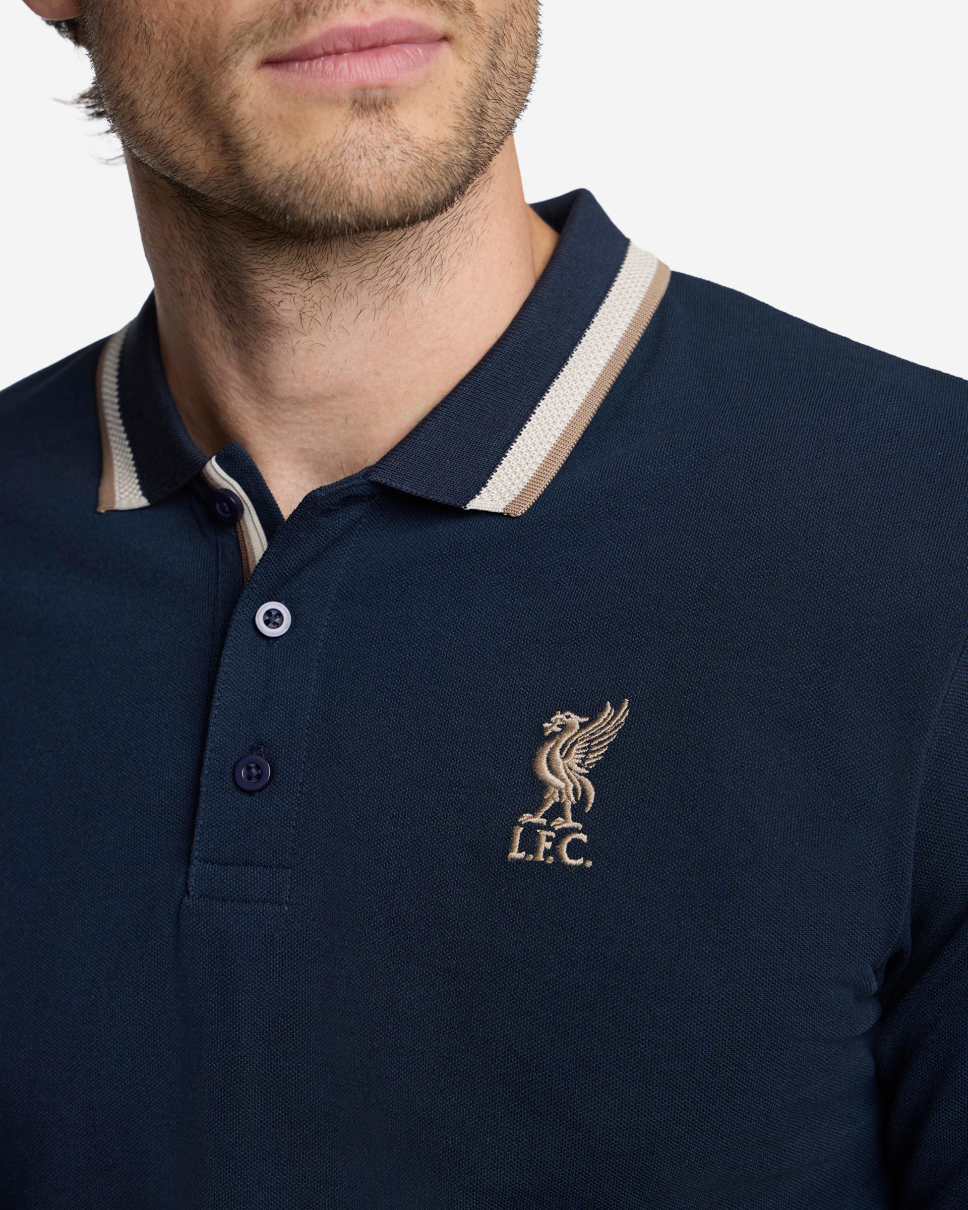 เสื้อโปโลแขนยาวบุรุษ LFC สีน้ำเงิน - Image 3