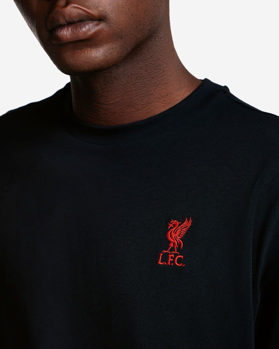 LFC Mens Oversized Liverbird Emblem Tee Black - Image 2