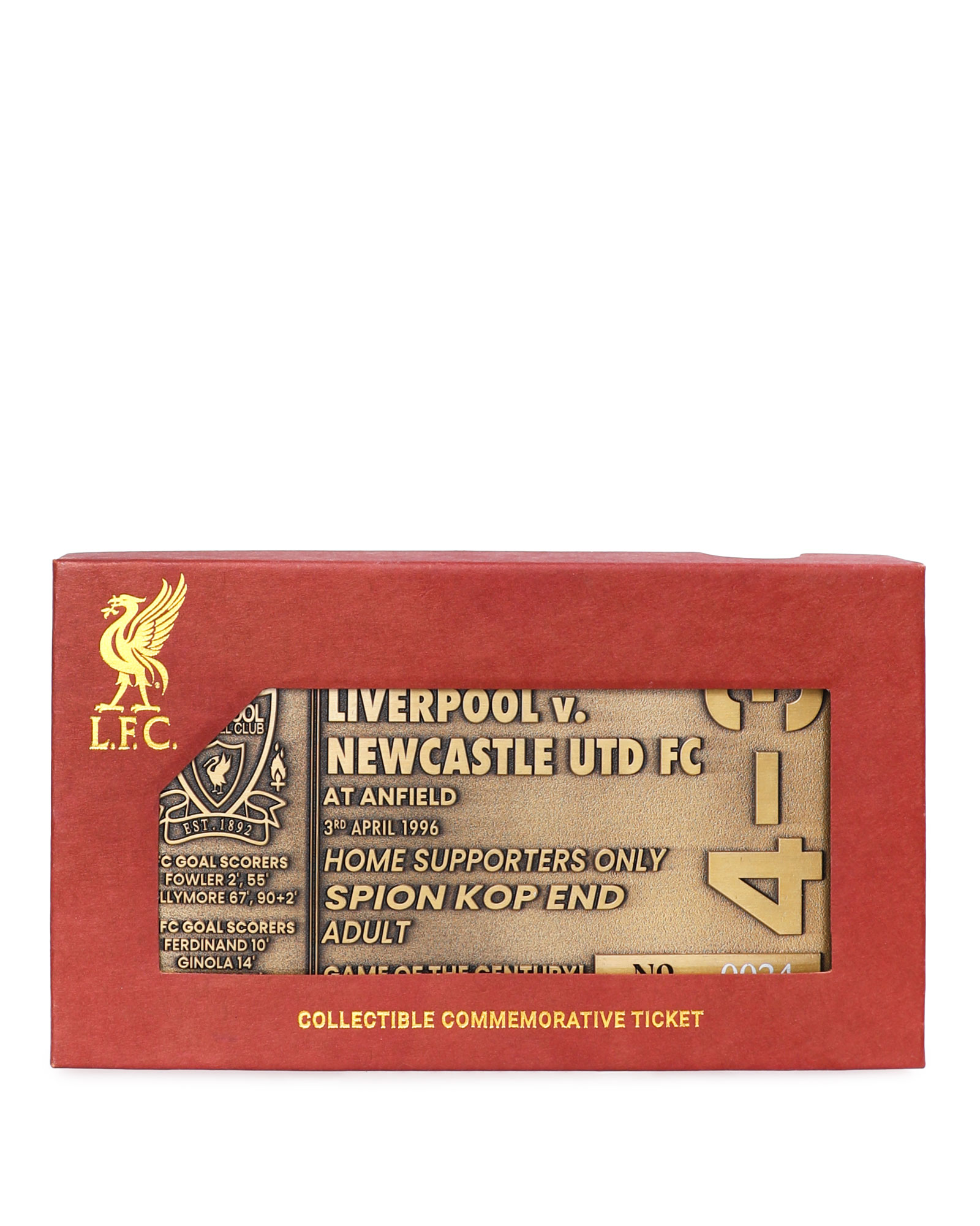 LFC 4-3 Newcastle Collectible Ticket