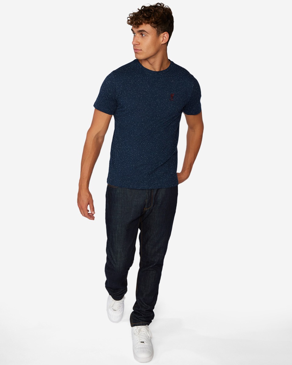 LFC Mens Crew Neck Neppy Yarn Tee Navy - Image 3