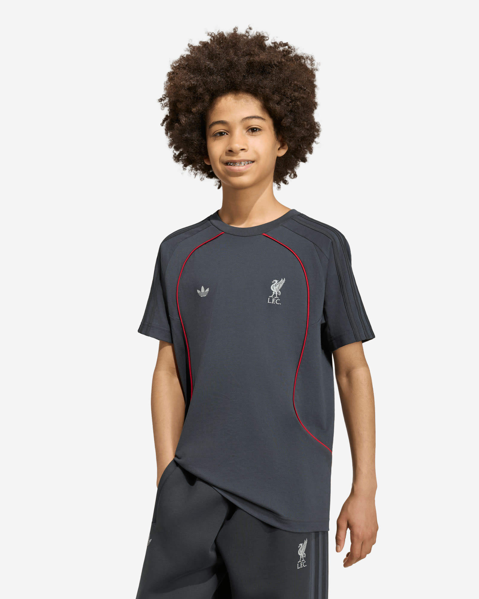 LFC adidas Youth Teamgeist 26 Tee Dark Grey - Image 1