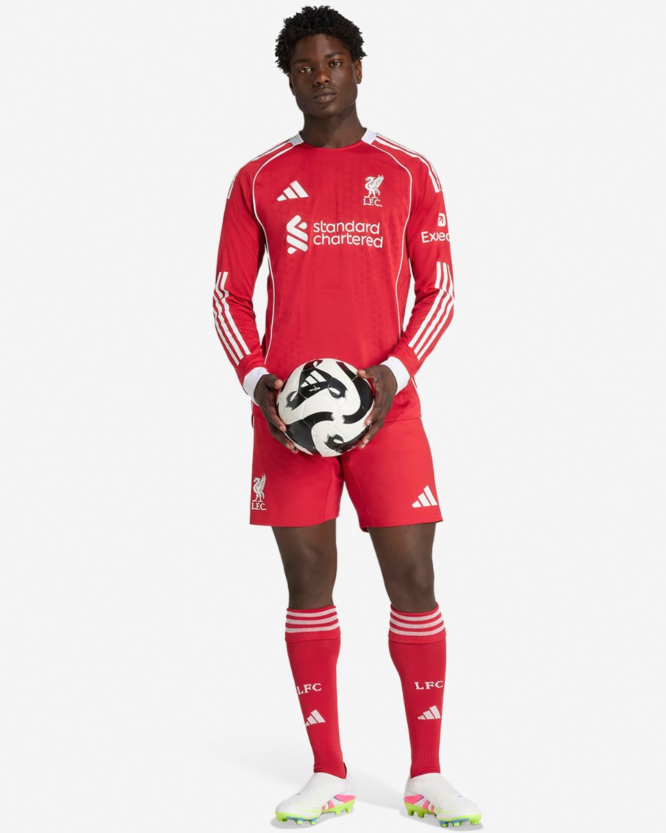 LFC adidas Mens 25/26 Authentic Home Long Sleeve Jersey - Image 4
