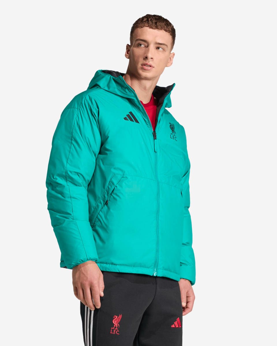 LFC adidas Mens 25/26 Reversible Down Jacket Green - Image 3