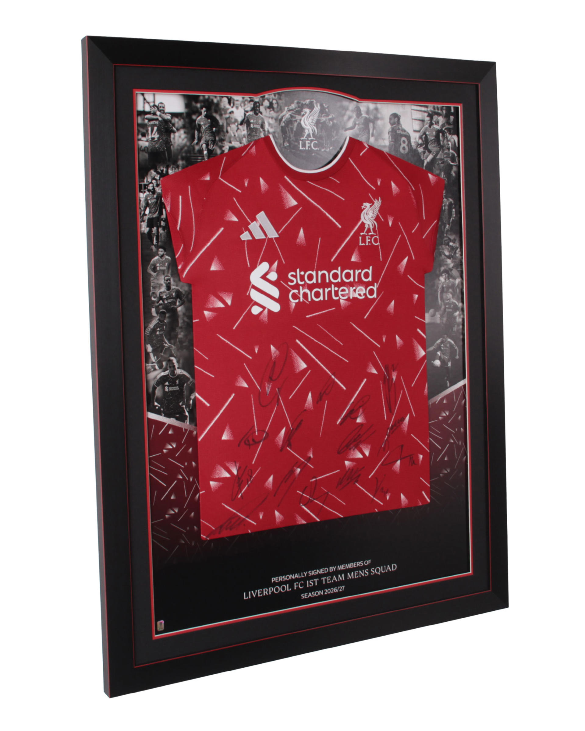 Chemise encadrée de l'équipe 26/27 signée par le LFC - Image 2