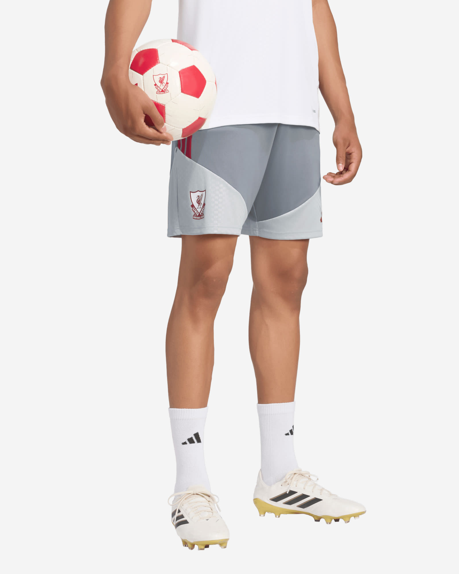 LFC adidas Mens 26/27 European Tiro Training Shorts Grey - Image 1