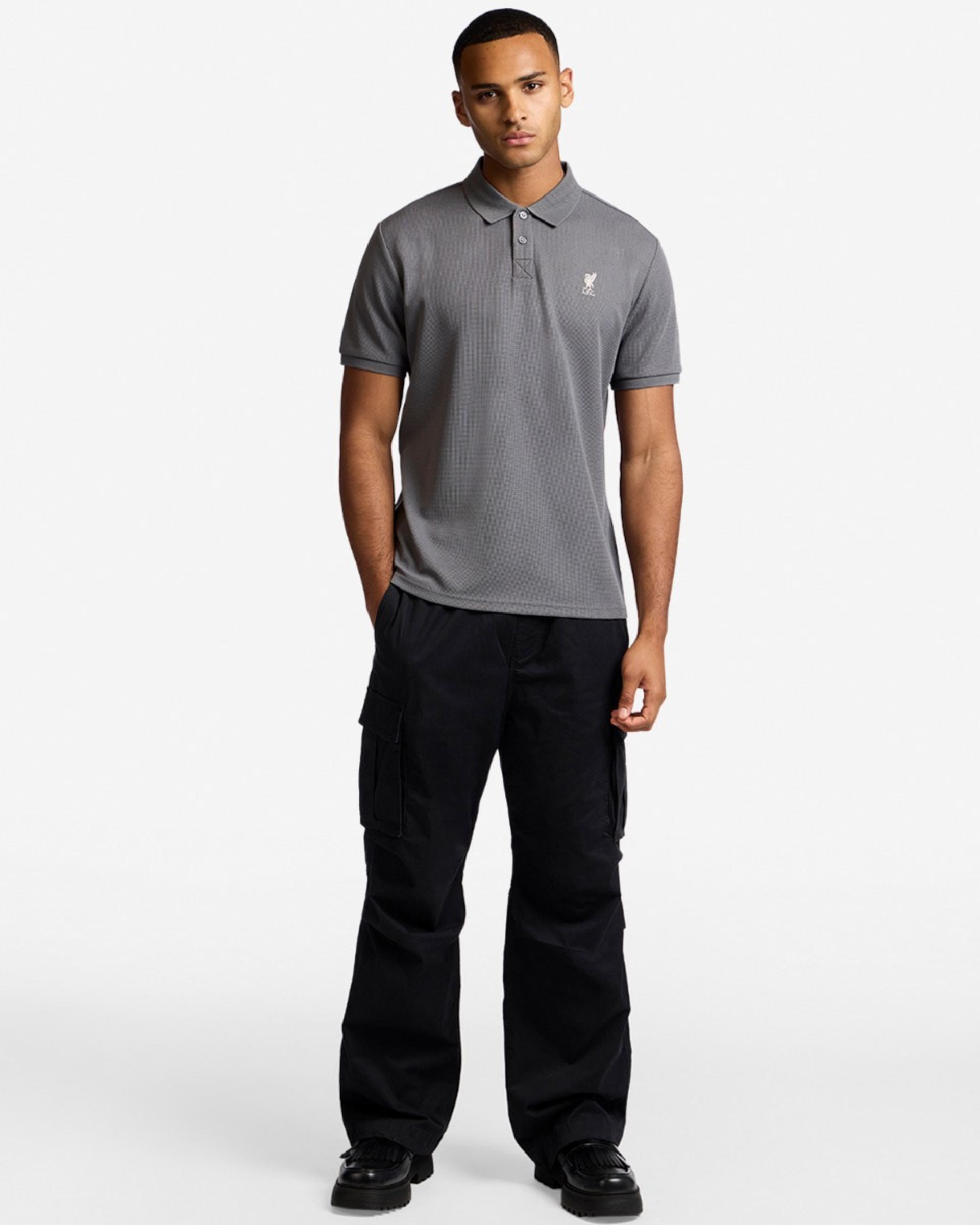 Polo texturé gris LFC pour hommes - Image 3