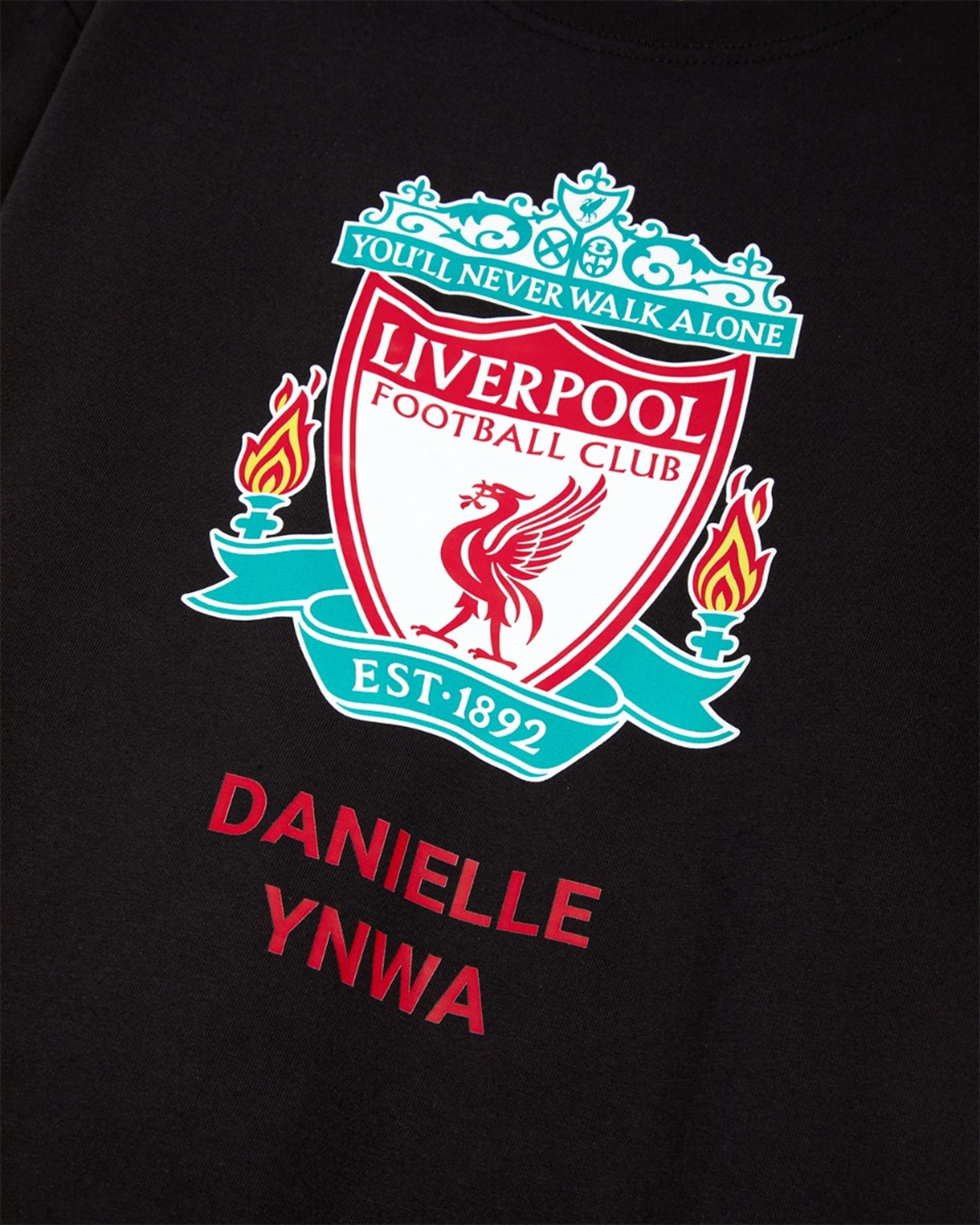 LFC Crest personlig sort T-shirt - Image 3