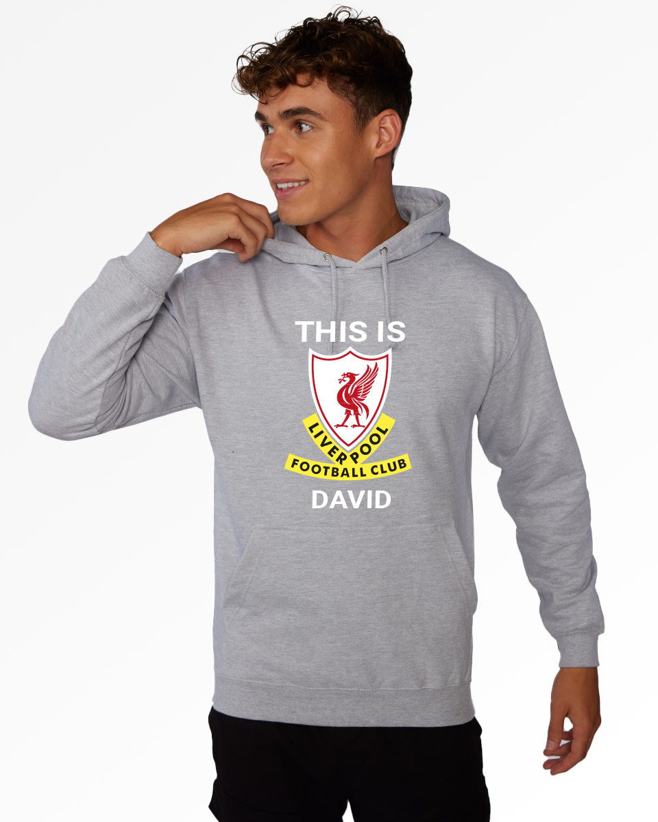 LFC This Is Anfield Personalised Grey Hoody - Image 1