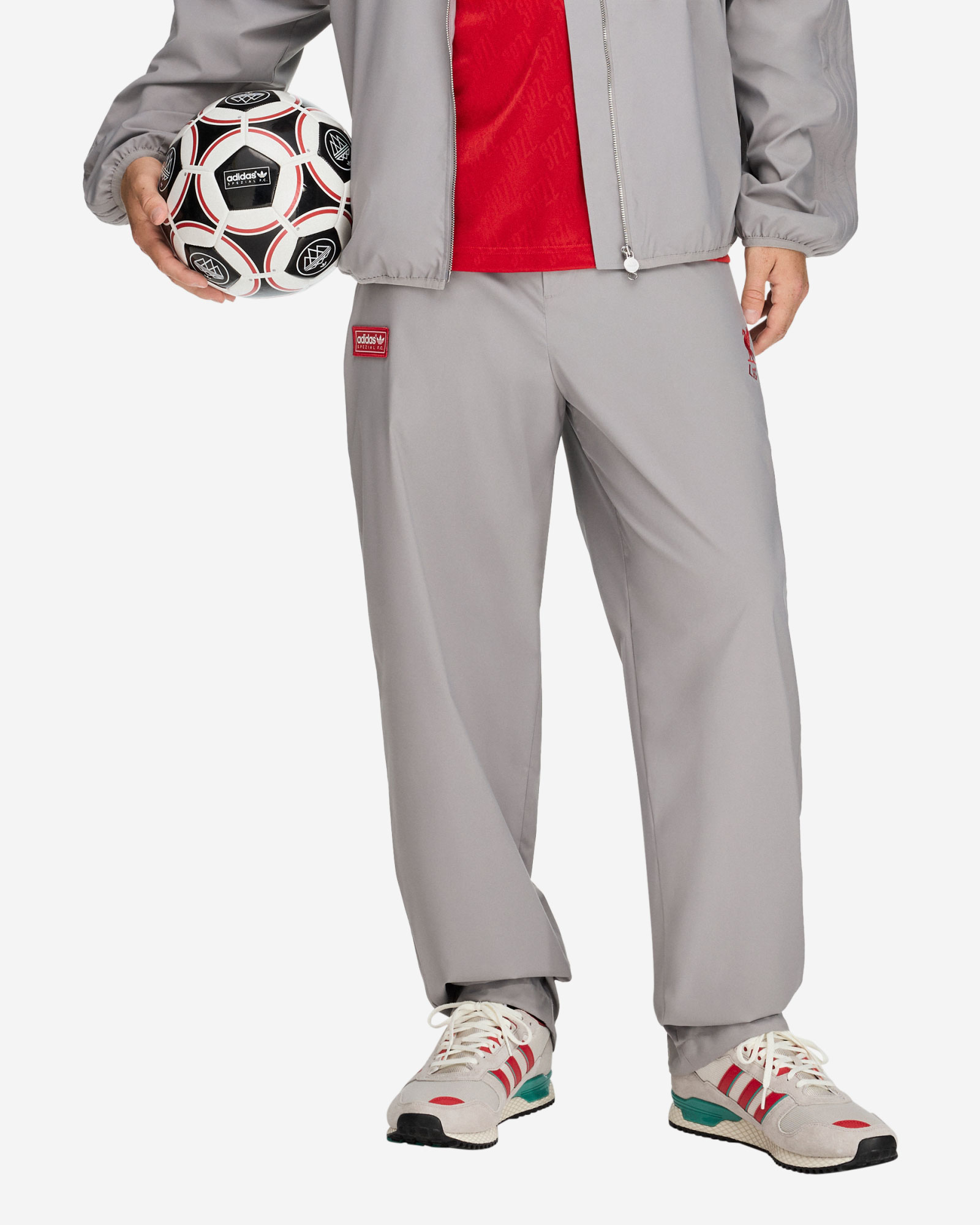 LFC アディダス SPZL メンズトラックパンツダブグレー - Image 1