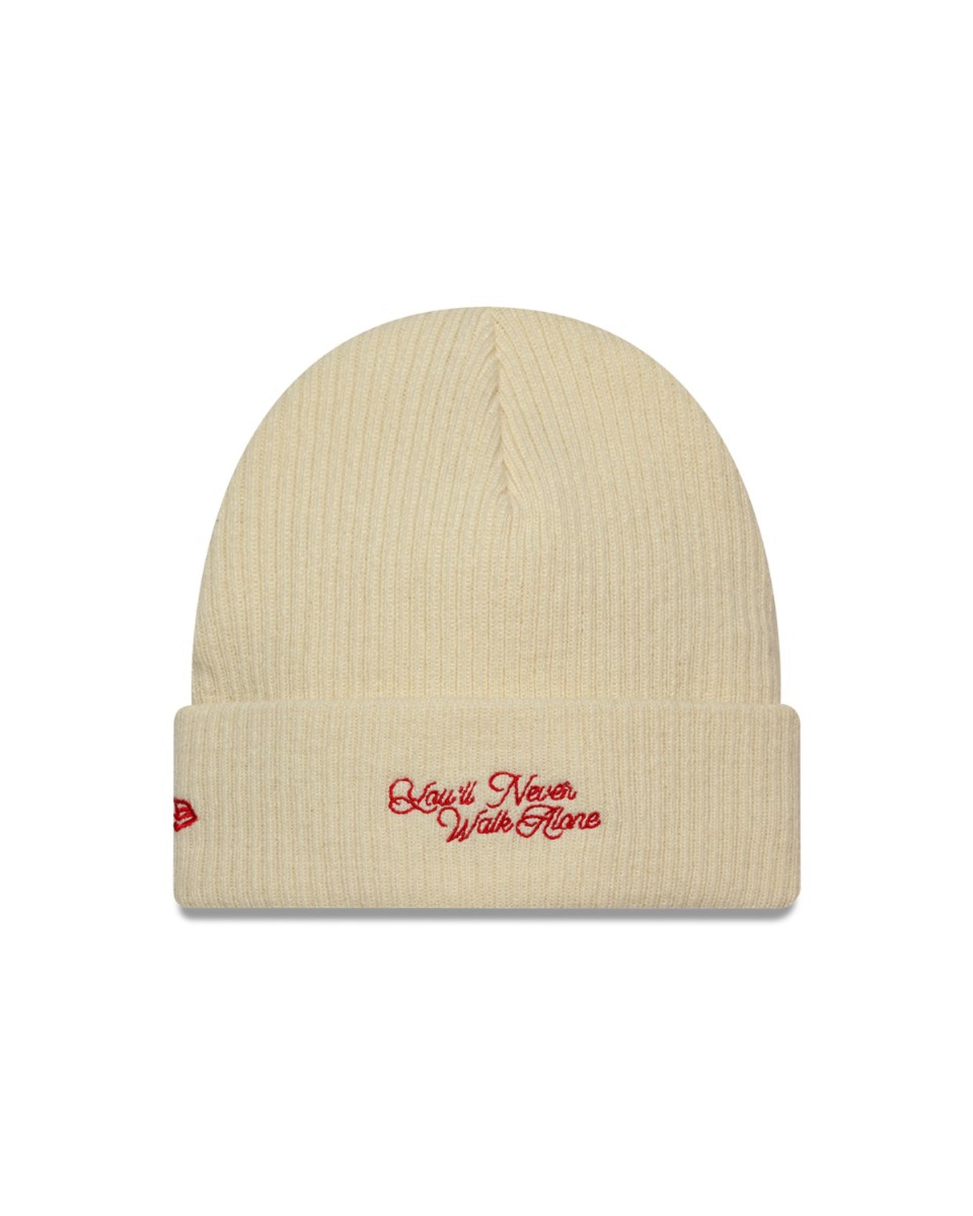 Gorro LFC New Era de fieltro con puños cortos, color marfil - Image 2