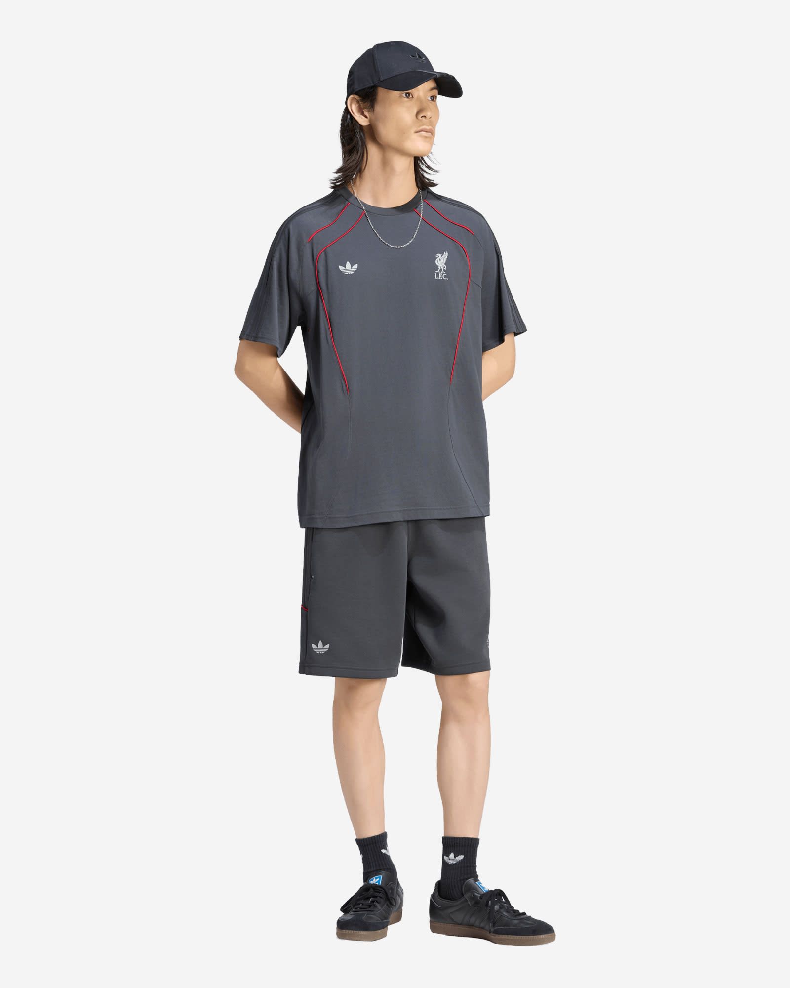 T-shirt à manches courtes LFC adidas Teamgeist 26 pour homme gris foncé - Image 3