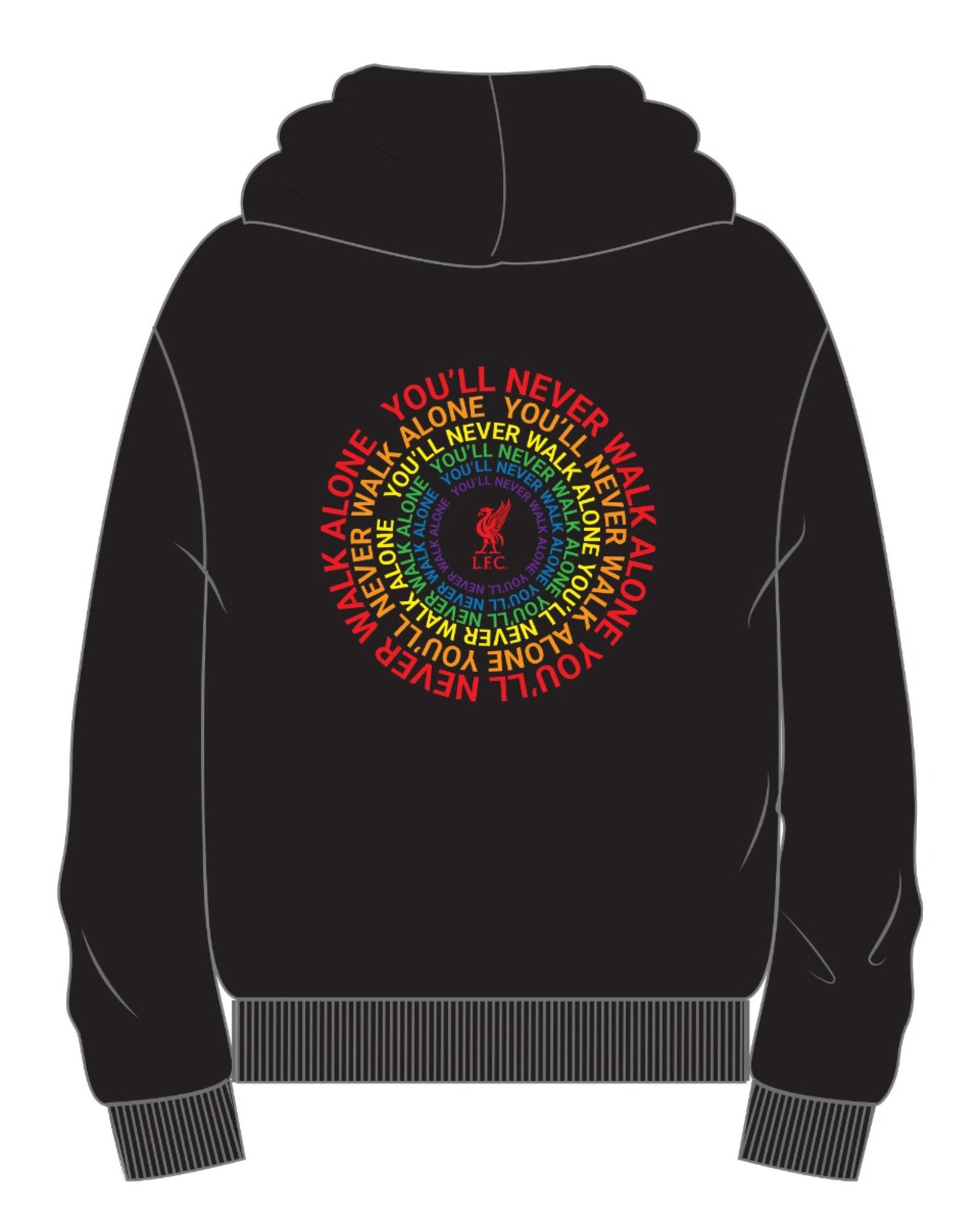 Sudadera con capucha LFC Pride para adultos, negra - Image 1