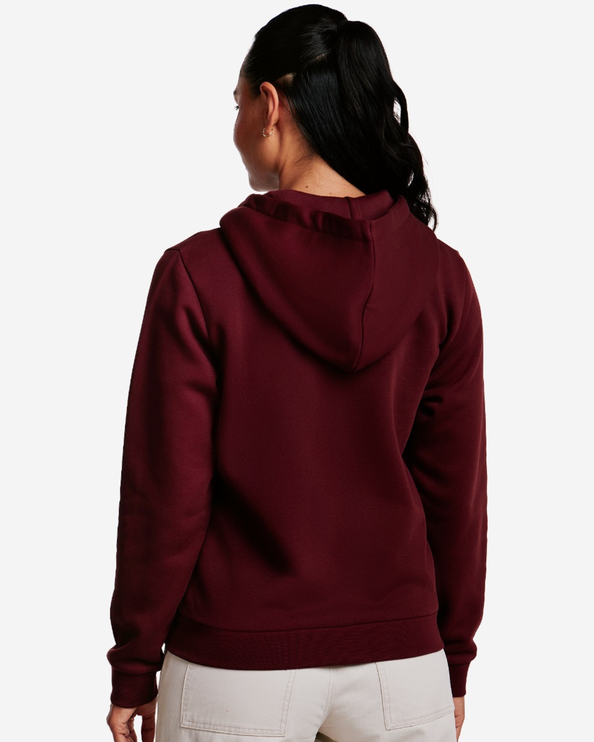 LFC Kapuzenpulli mit durchgehendem Reißverschluss für Damen, Dunkelrot - Image 4