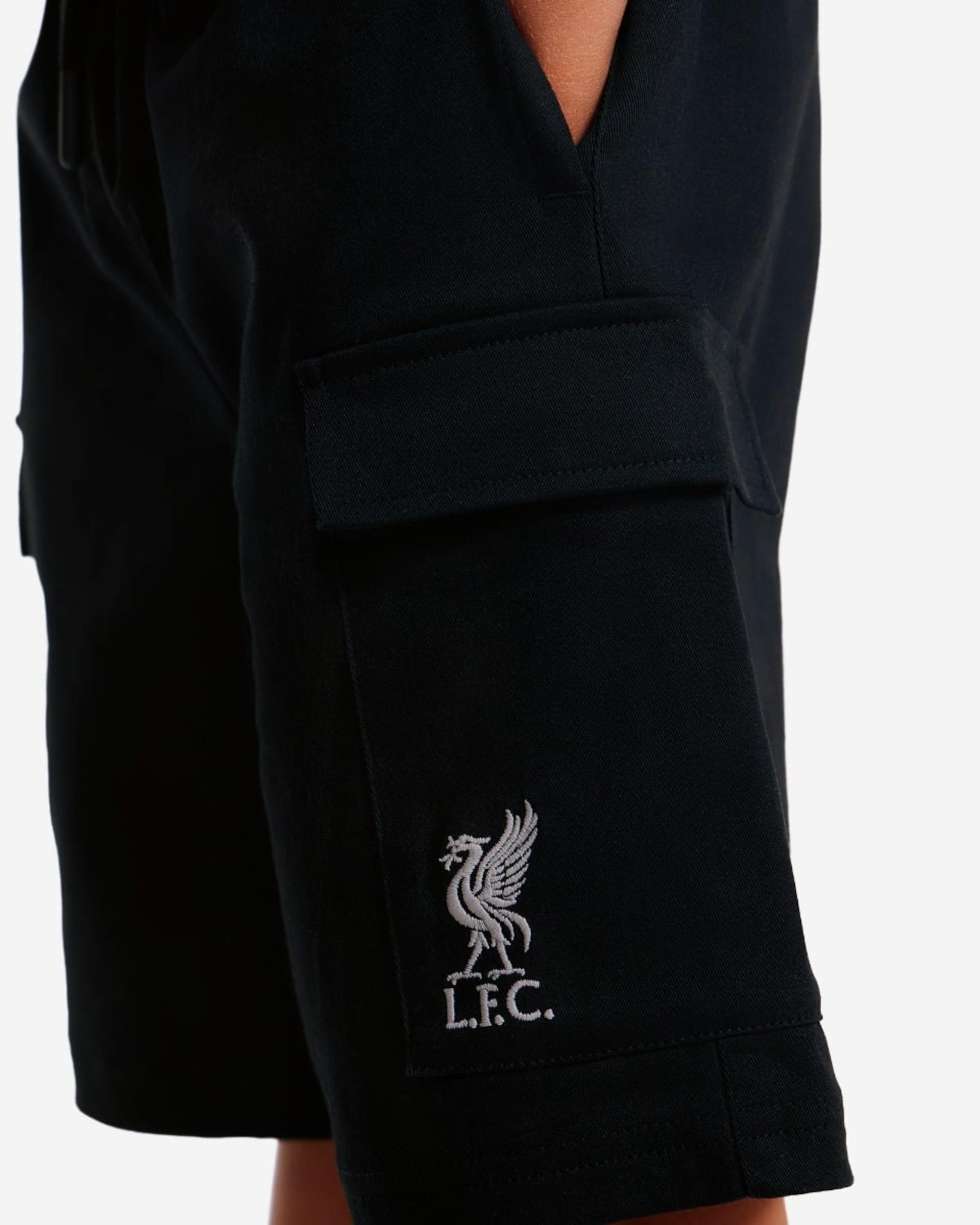 กางเกงขาสั้นผ้าใบ LFC Juniors สีดำ - Image 2
