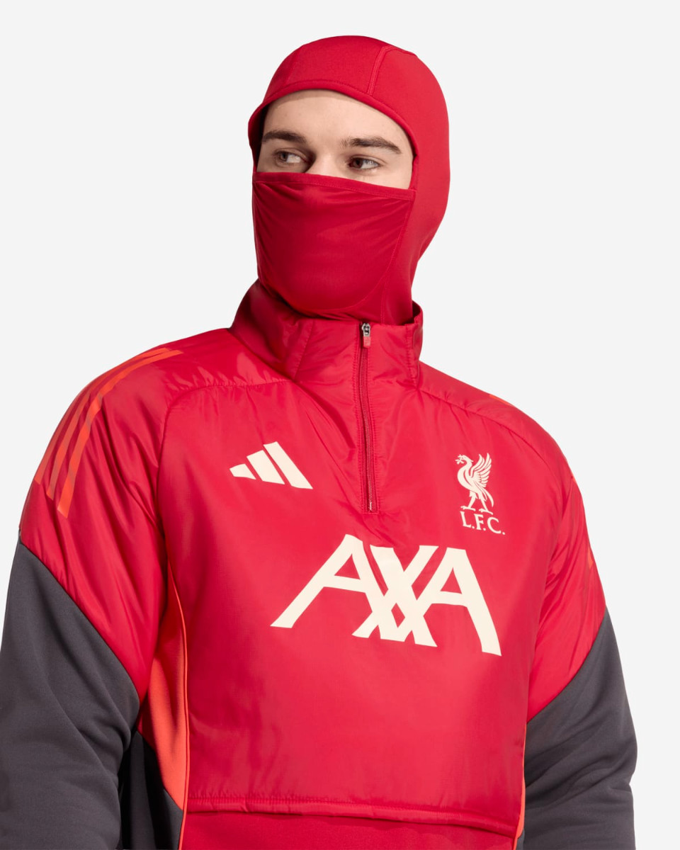 LFC 아디다스 남성용 25/26 프로 윈터 후드 탑 레드 - Image 4