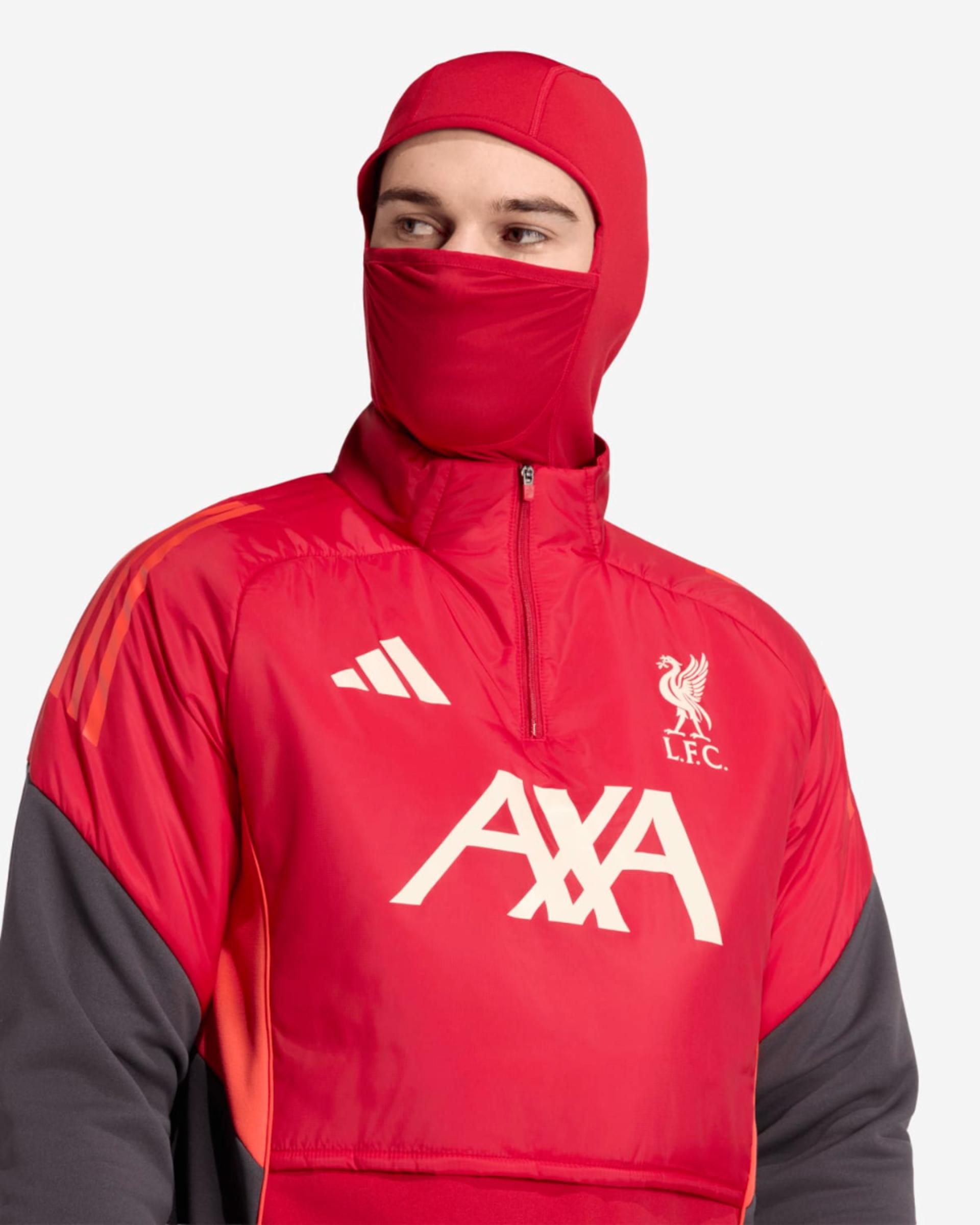 LFC adidas เสื้อคลุมผู้ชาย 25/26 Pro เสื้อคลุมหน้าหนาว สีแดง - Image 4