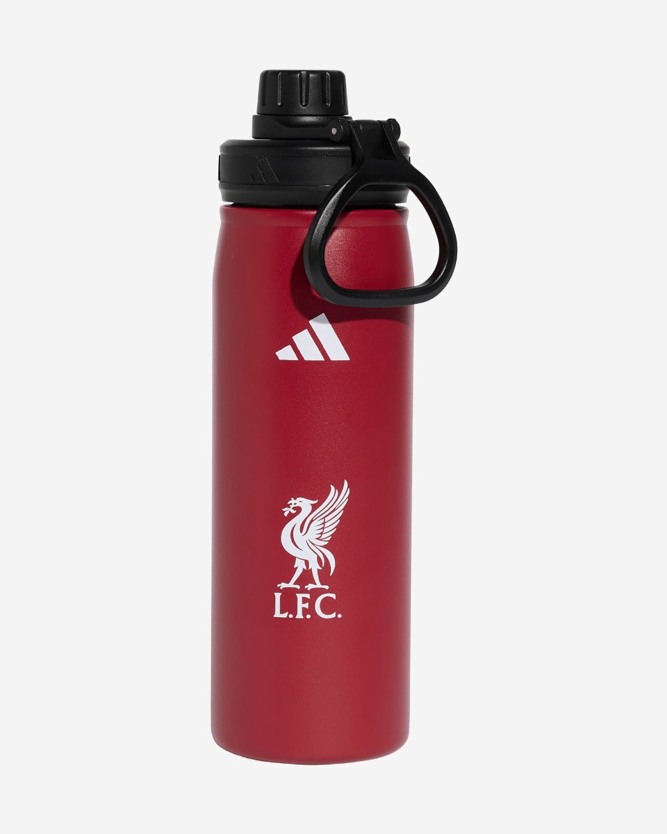 LFC 阿迪达斯金属瓶活性栗色和白色 - Image 1