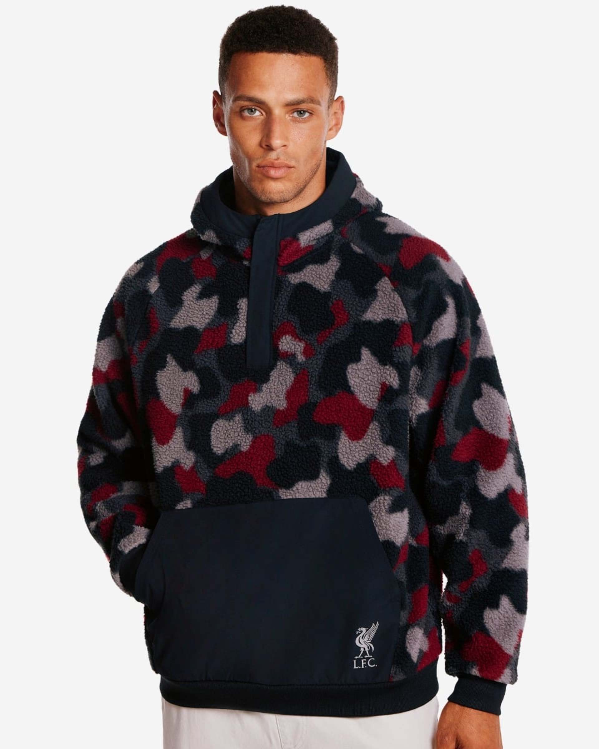 LFC Herre oversize YNWA Fleece hættetrøje Grå - Image 2