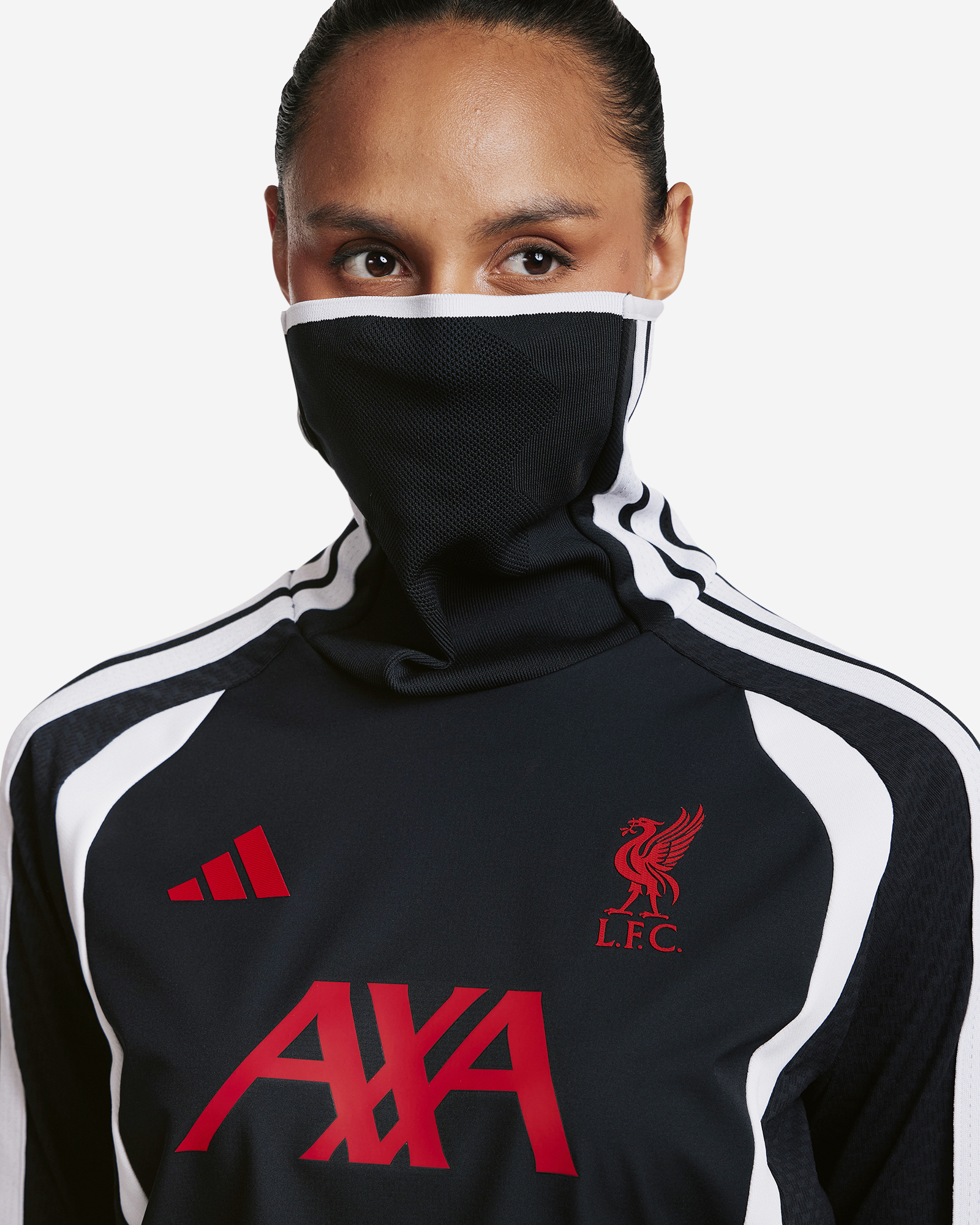 LFC adidas Womens 26/27 Tiro Warm Top Black - Image 2