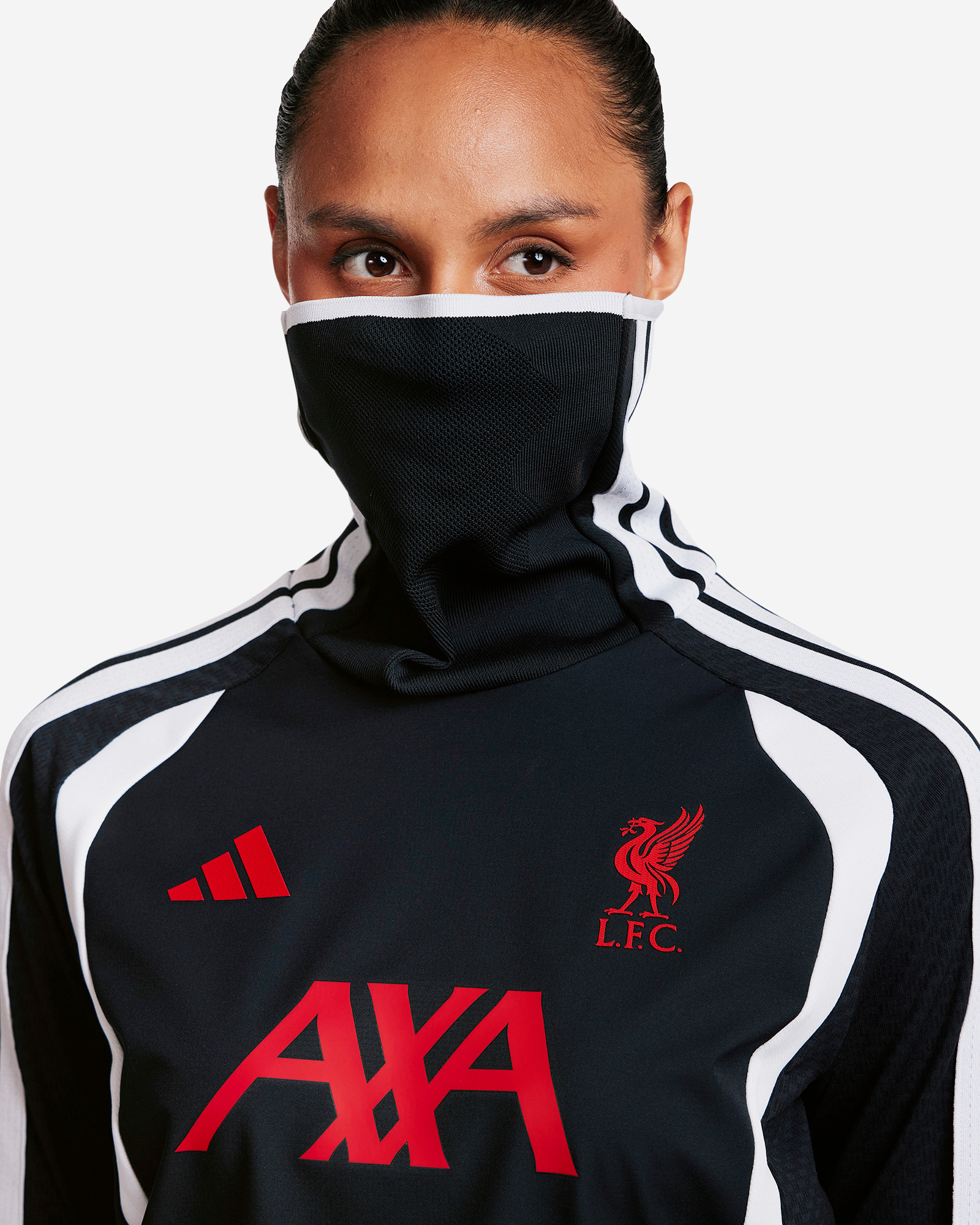 LFC adidas Womens 26/27 Tiro Warm Top Black - Image 2