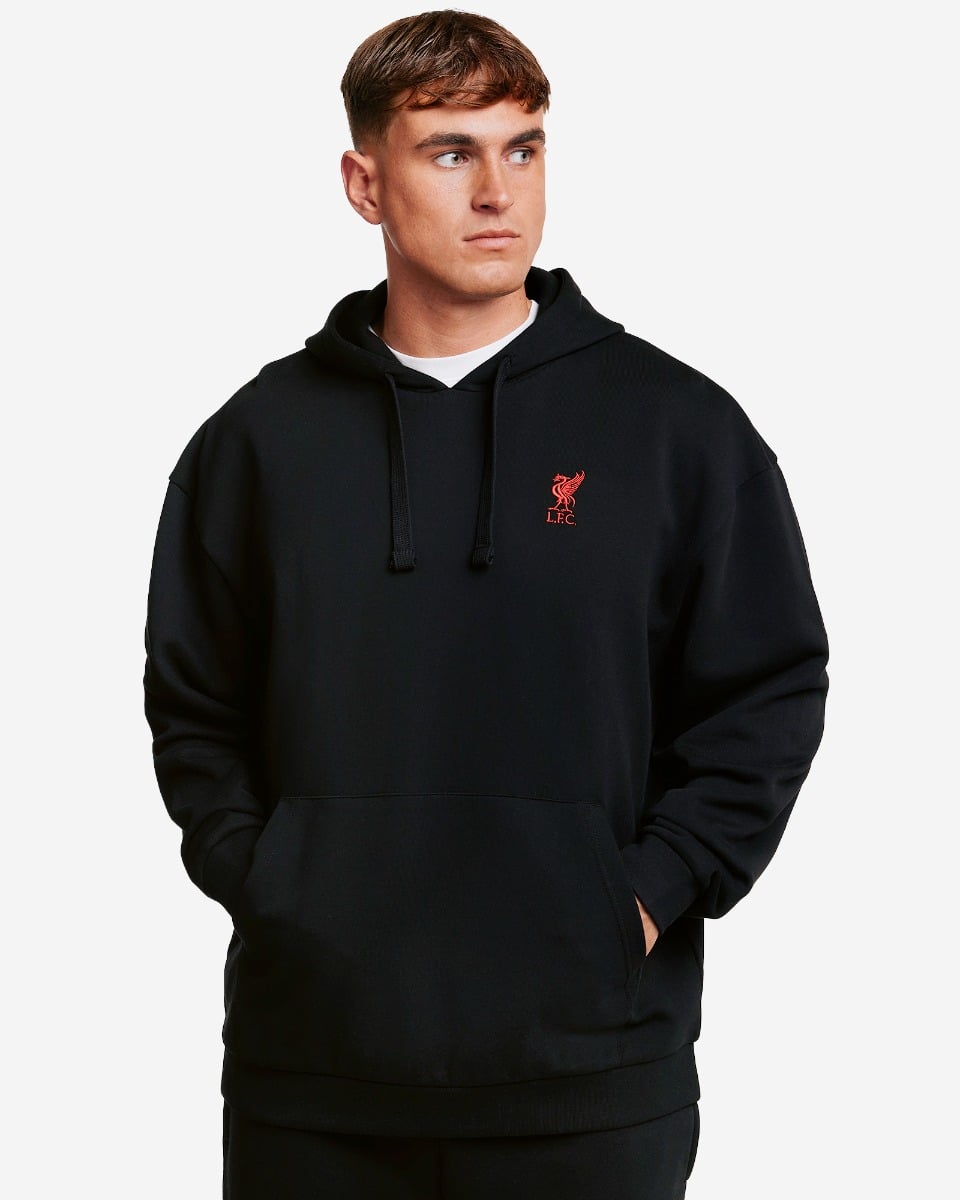 LFC 男士头顶超大徽标连帽衫黑色 - Image 3