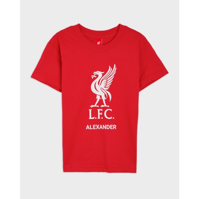 เสื้อยืดสีแดงส่วนบุคคล LFC จูเนียร์ ไวท์ ลิเวอร์เบิร์ด - Image 2