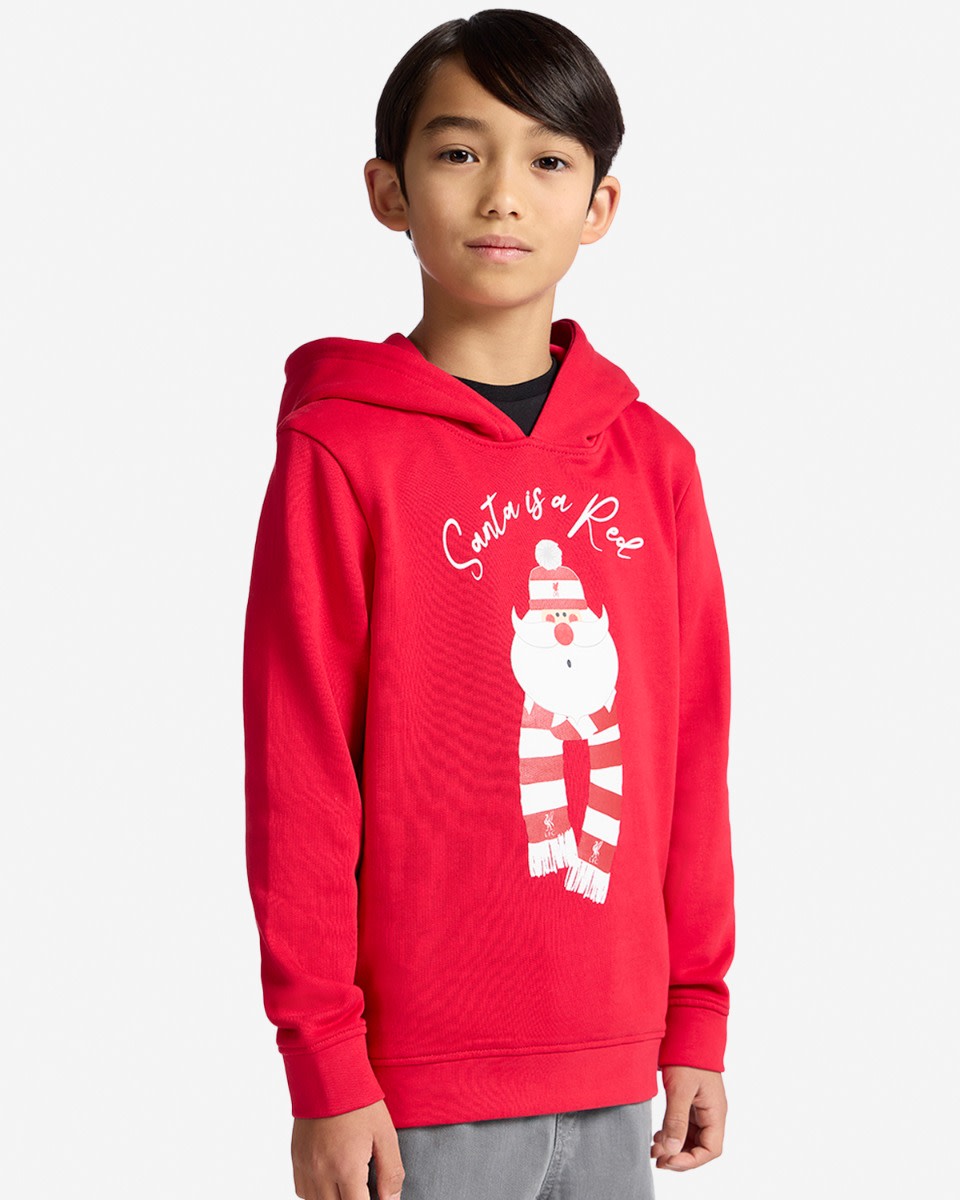 LFC Juniors Santa Is A Red Hoody Red - Image 2