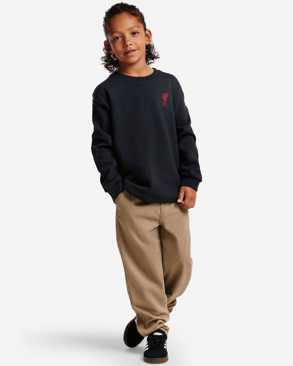 LFC Juniors Oversized YNWA Panelled Sweatshirt Grey - Image 3