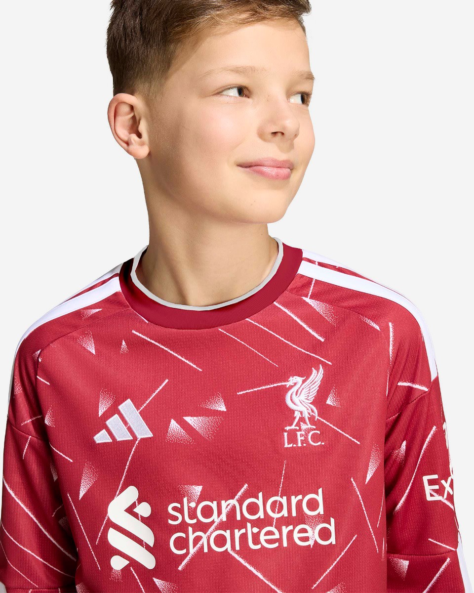 LFC adidas Youth 26/27 Home Long Sleeve Jersey - Image 3