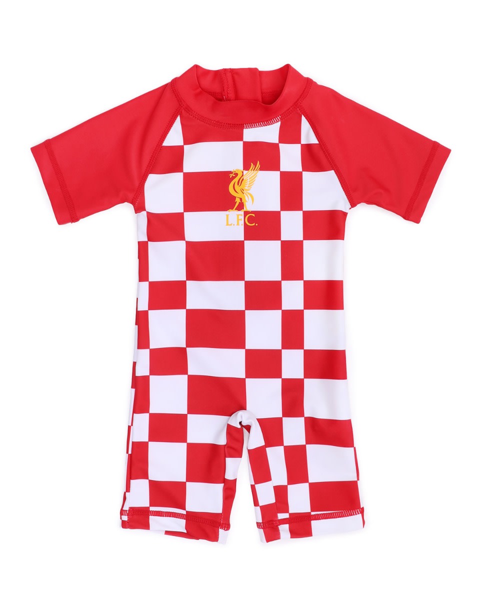 LFC Baby Check Swim Suit Red - Image 1