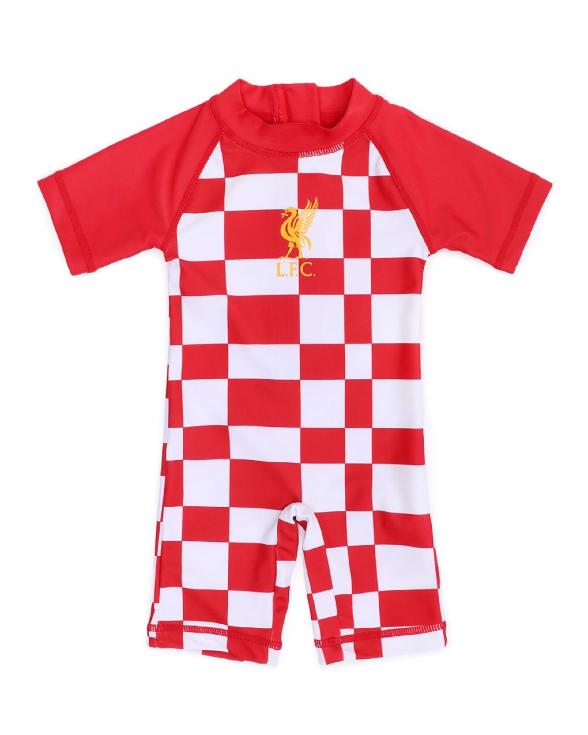 LFC Baby Check Badedragt Rød - Image 1