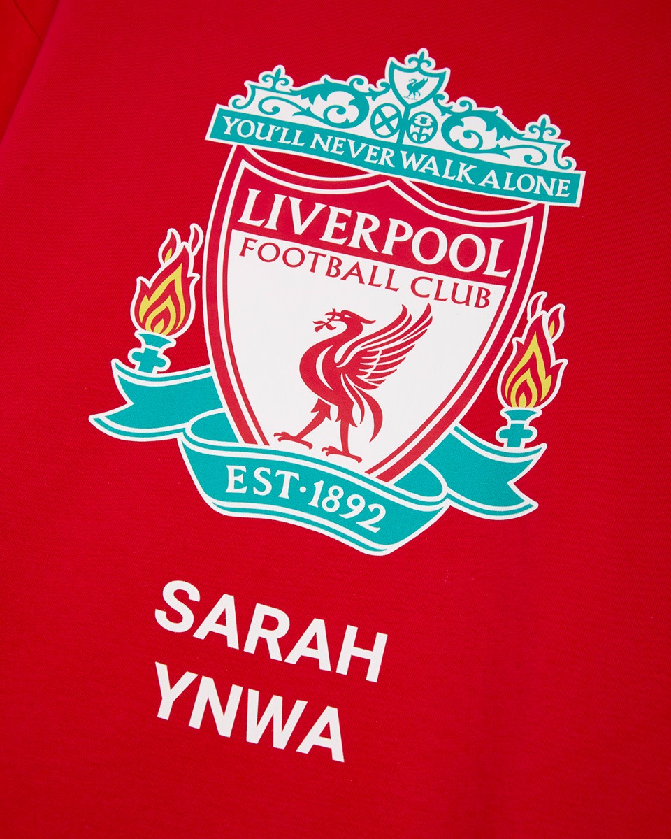LFC Crest Personalised Red Tee - Image 3