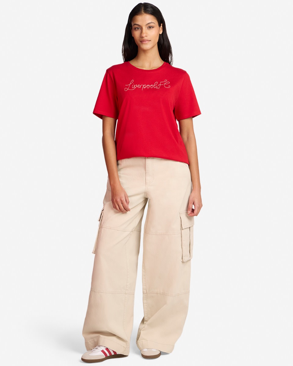 LFC Womens Stitch Tee Red - Image 3