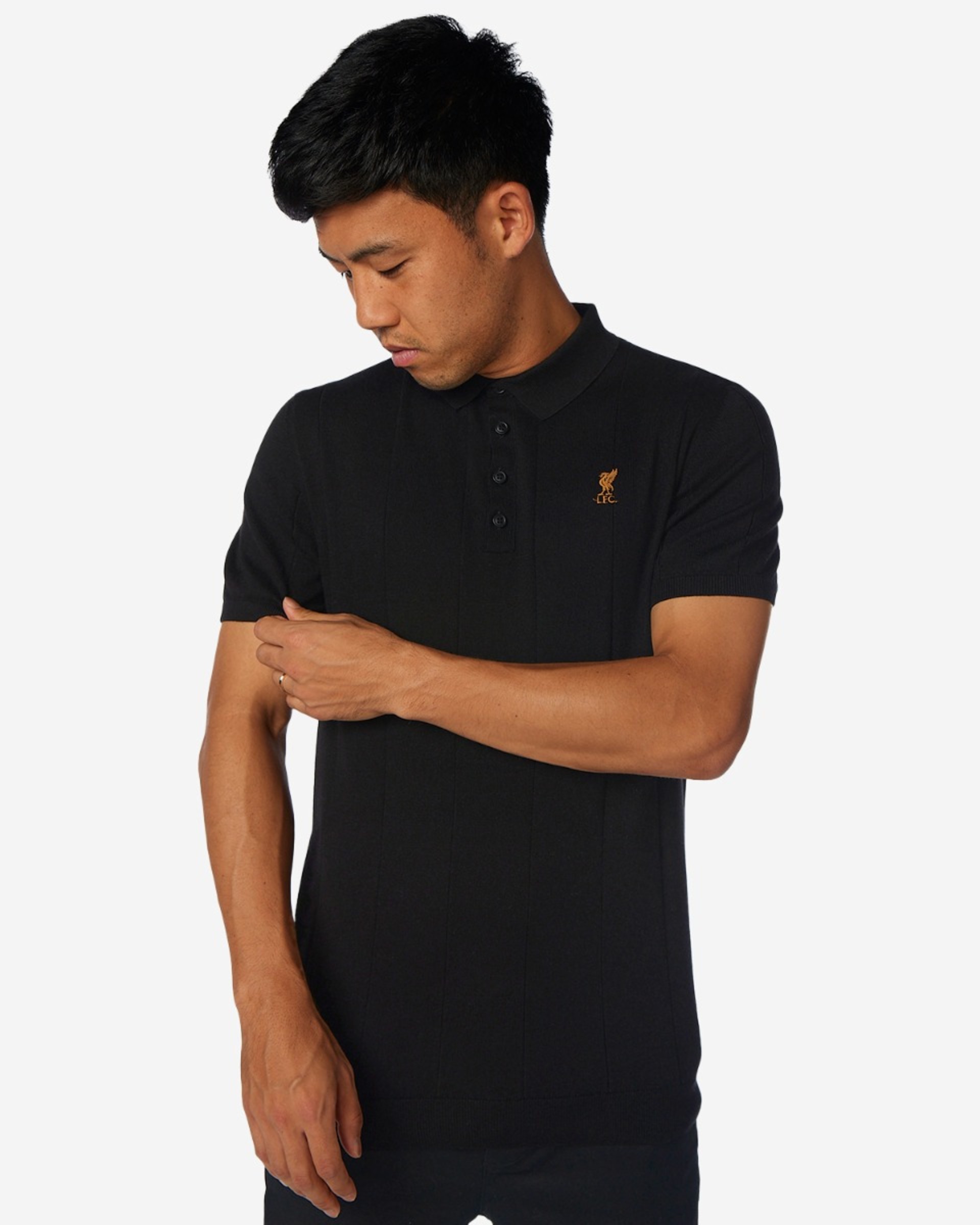 เสื้อโปโลแขนสั้นผู้ชาย LFC สีดำ - Image 2