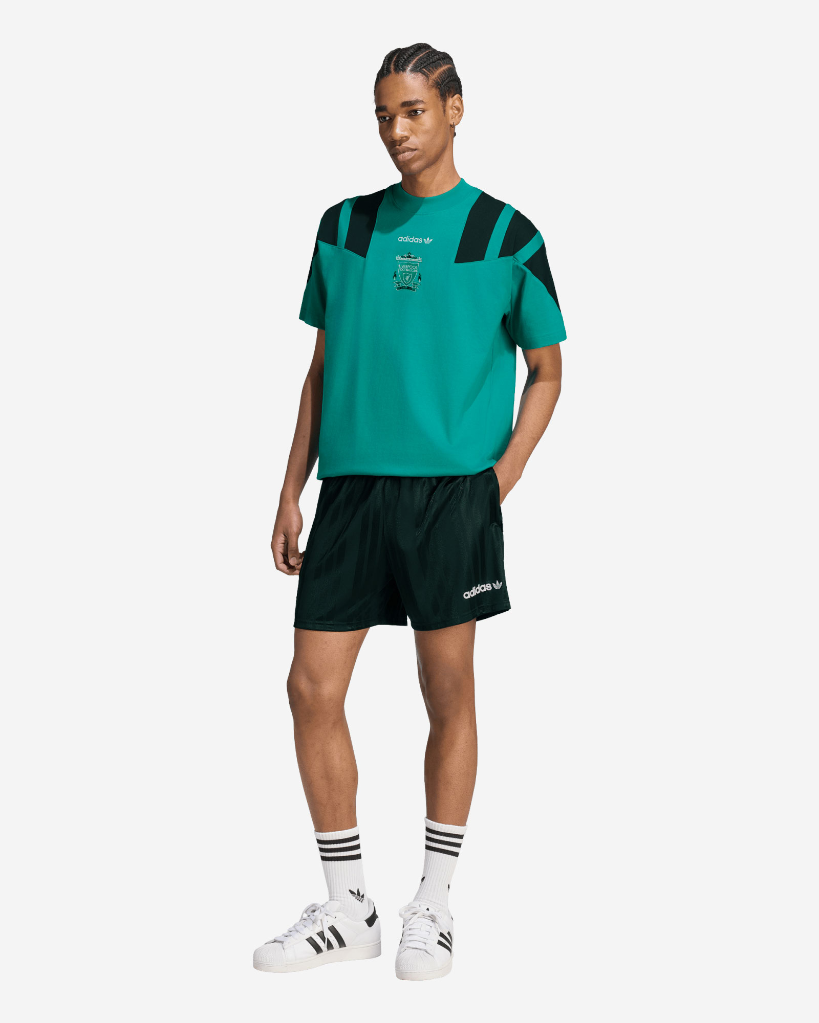 LFC adidas Mens EQT Tee Green - Image 3