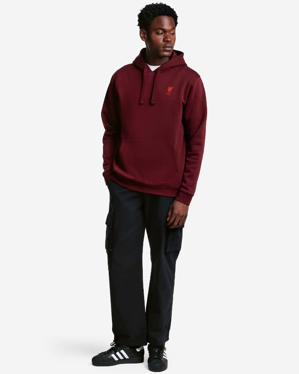 LFC Mens Overhead Logo Hoodie Dark Red - Image 4