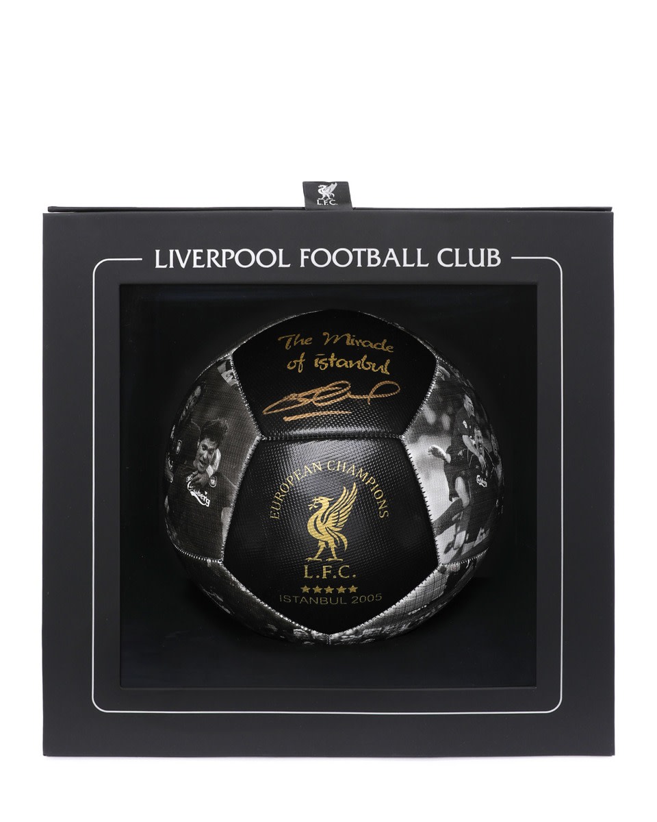 Balón de fútbol en caja firmado por la LFC Gerrard Istanbul 2005 - Image 1