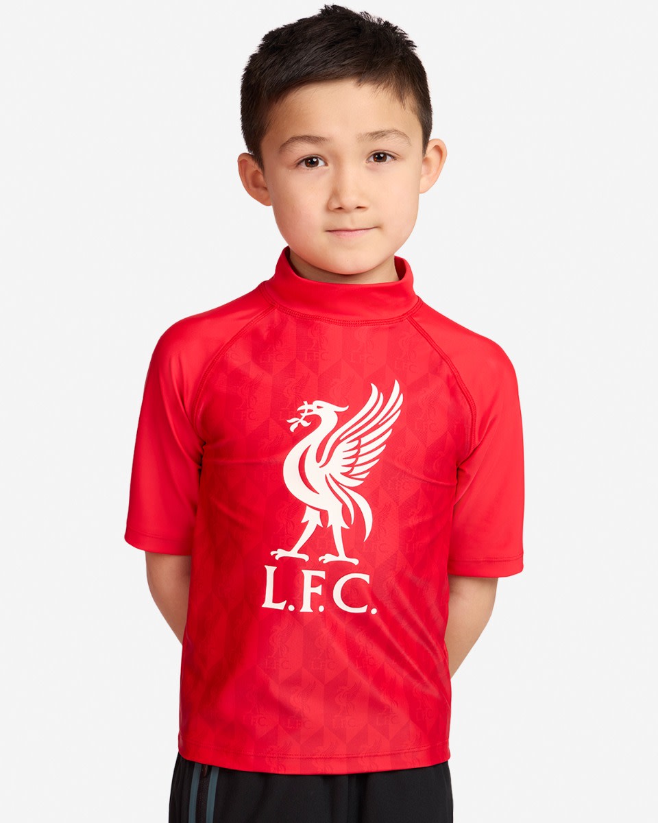LFC Juniors GEO AOP Rash Top Red - Image 1